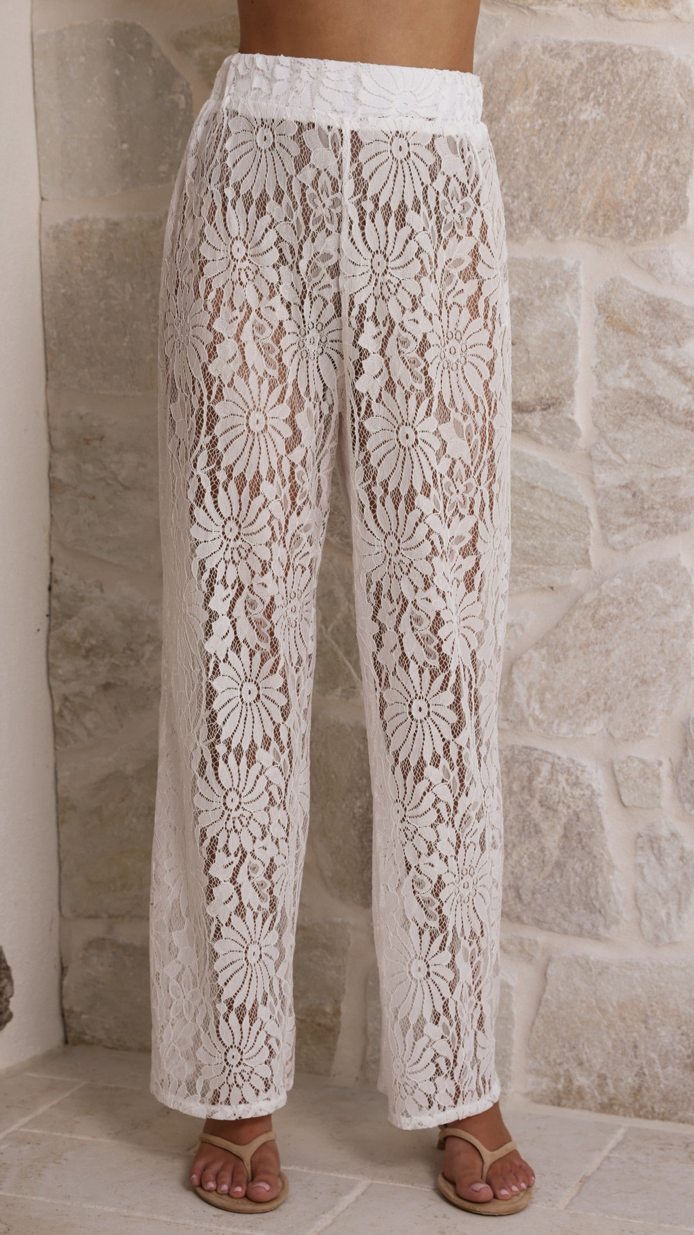 Santana Lace Pants - White - Billy J