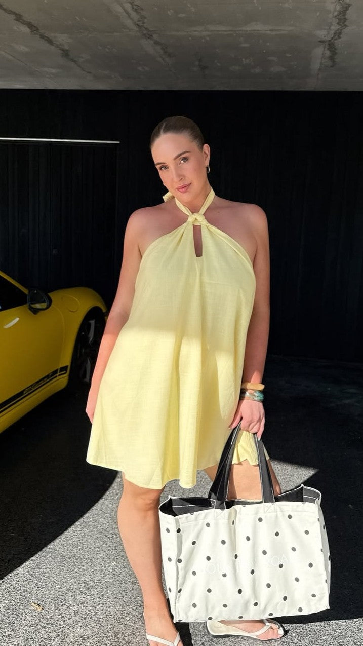Maja Mini Dress - Yellow - Billy J