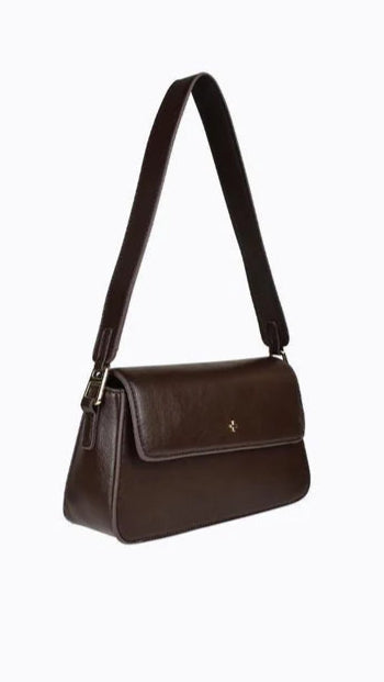 Jocelyn Shoulder Bag - Choc PU - Billy J