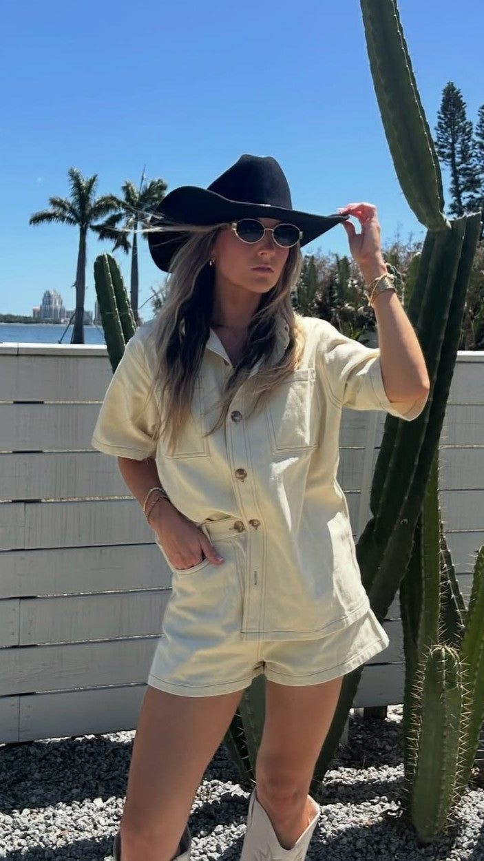 Olivia Shirt and Shorts Set - Sand - Billy J