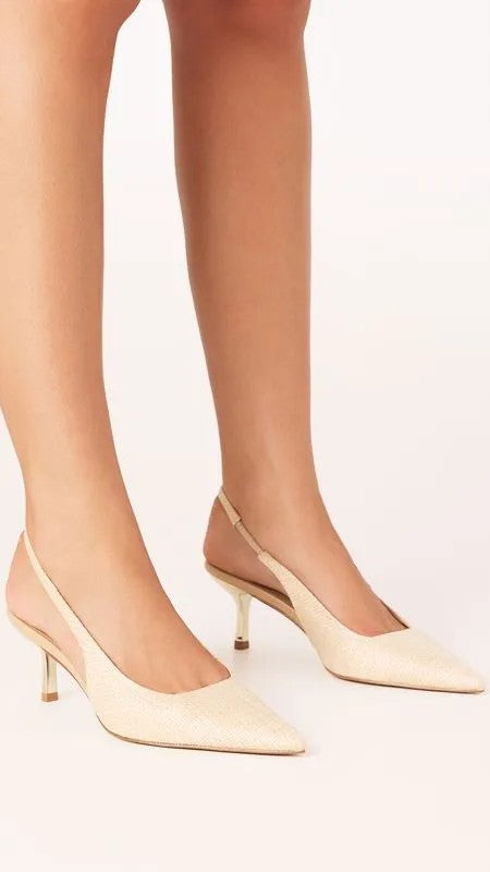 Gemima Heel - Natural Raffia - Billy J