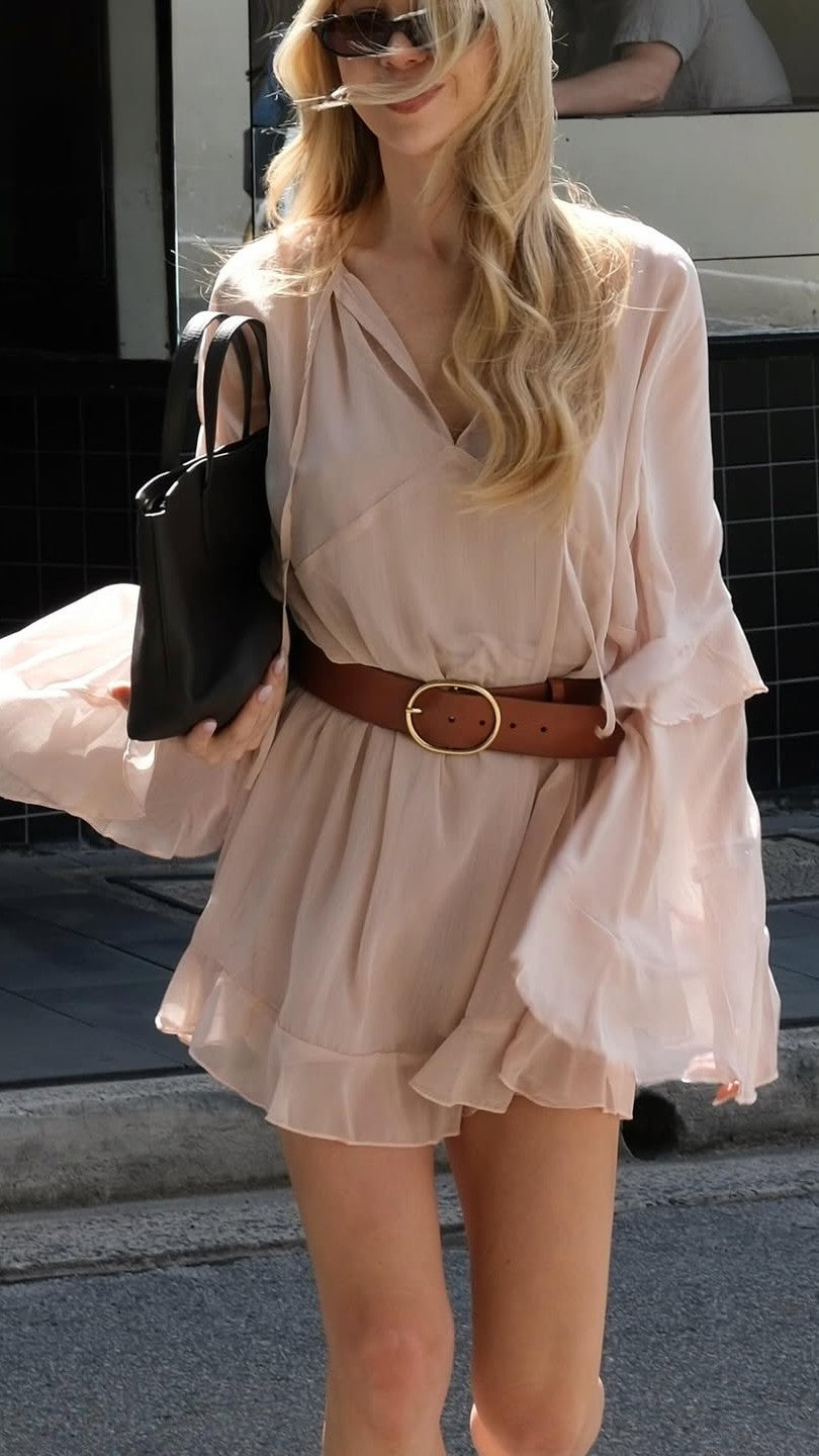 Leera Mini Dress - Nude - Billy J