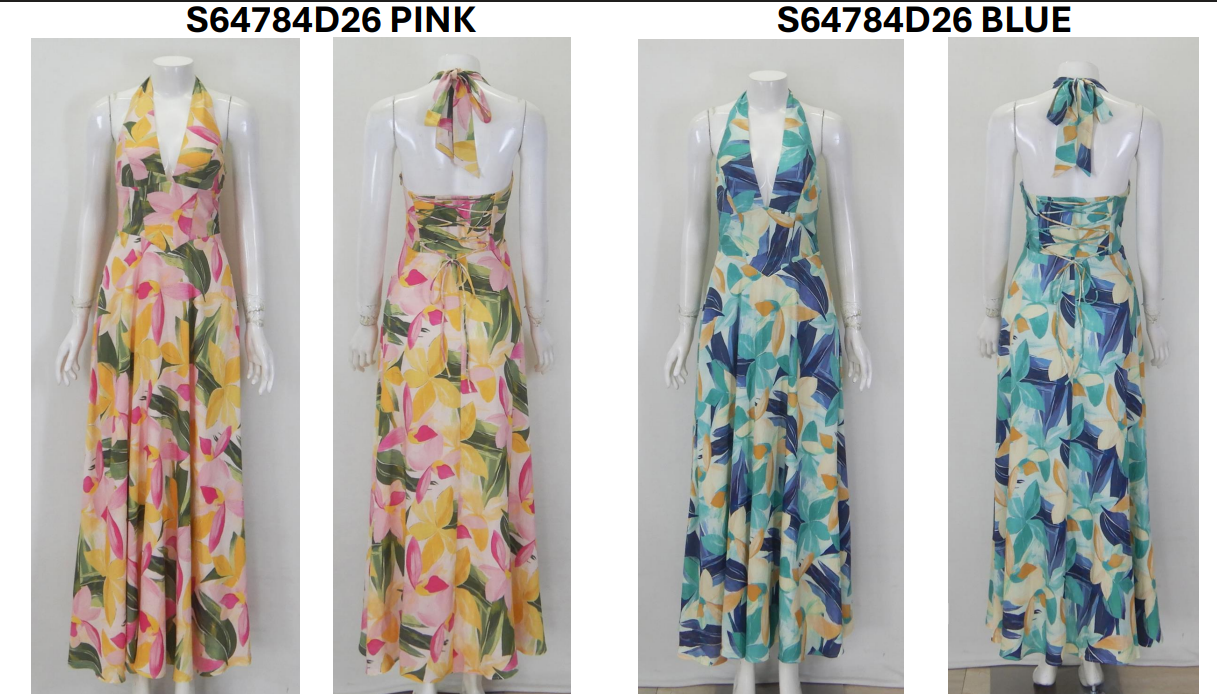 Alexis Maxi Dress - Pink/Yellow Floral