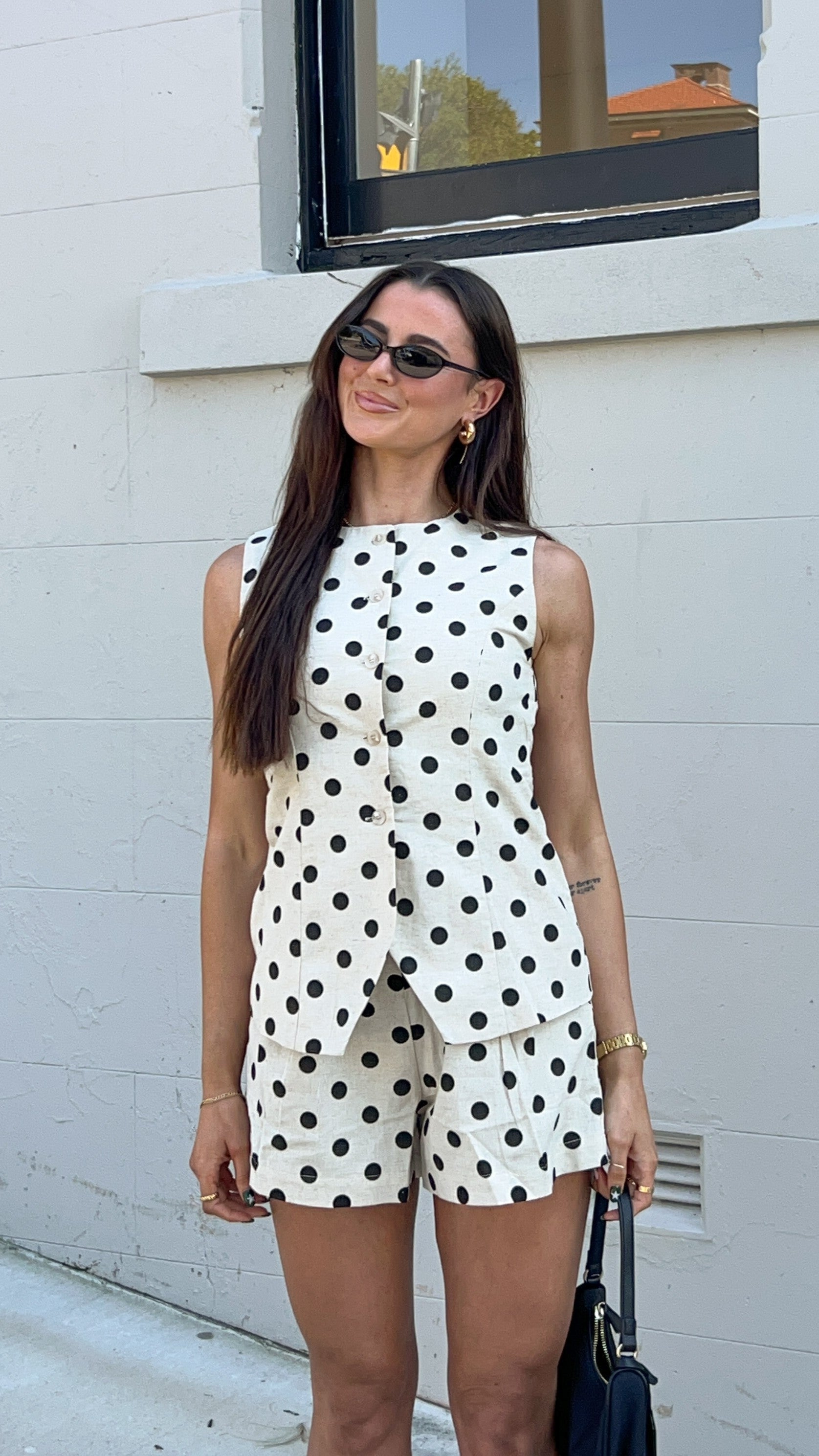 Laolani Shorts - Oat Black Polka - Billy J
