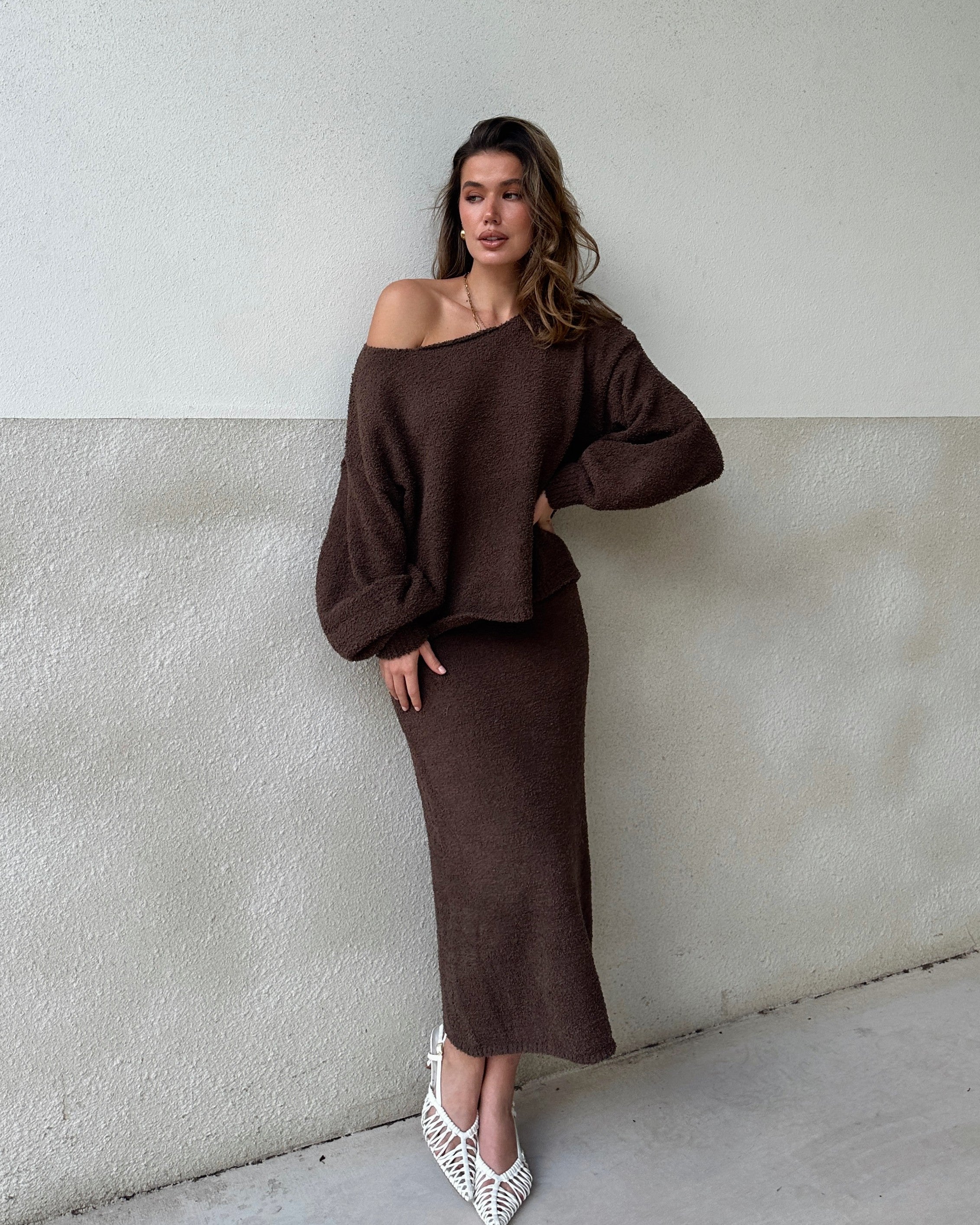 Cohen Knit Jumper - Chocolate - Billy J
