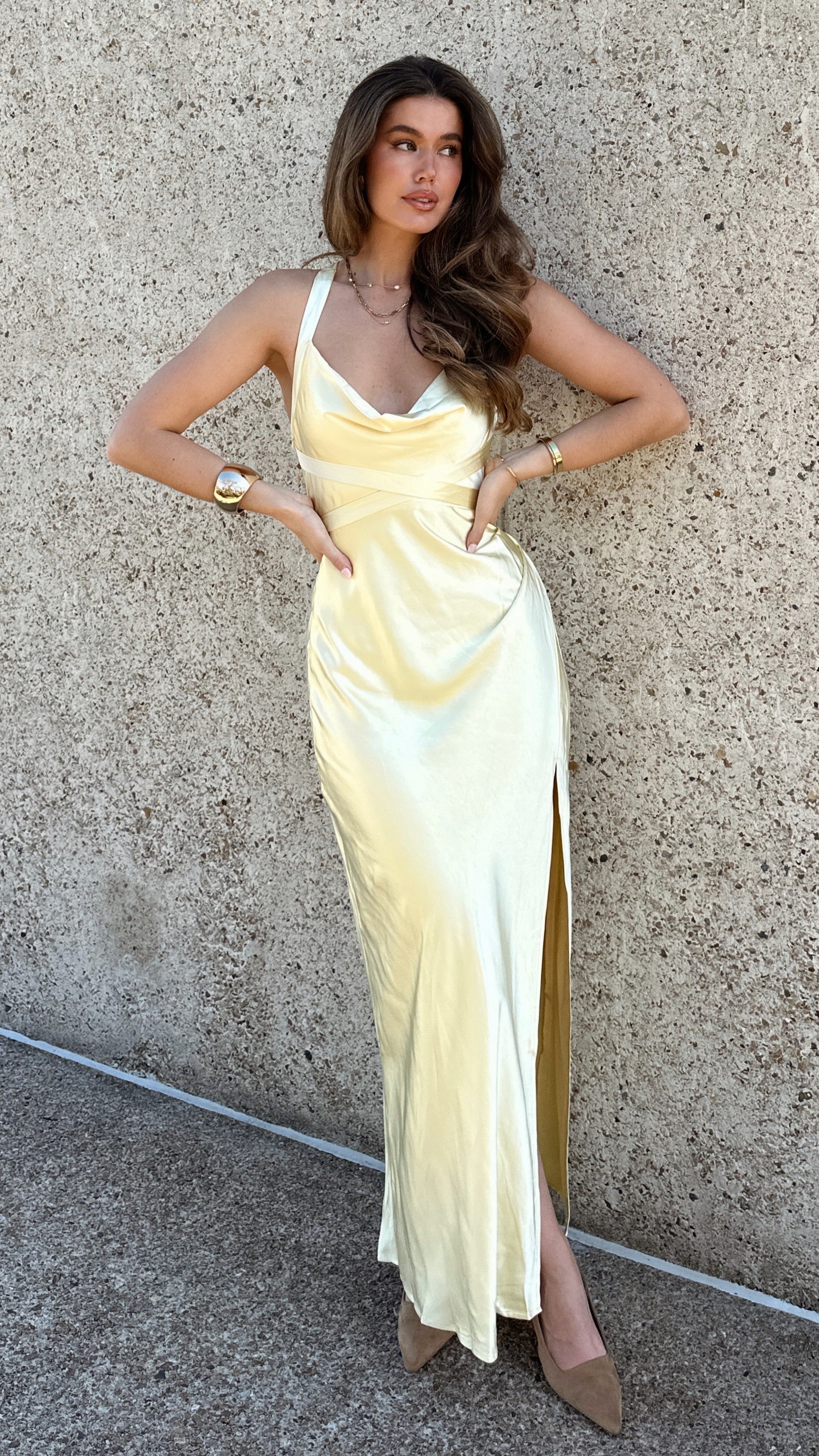 Zendaya Maxi Dress - Yellow - Billy J