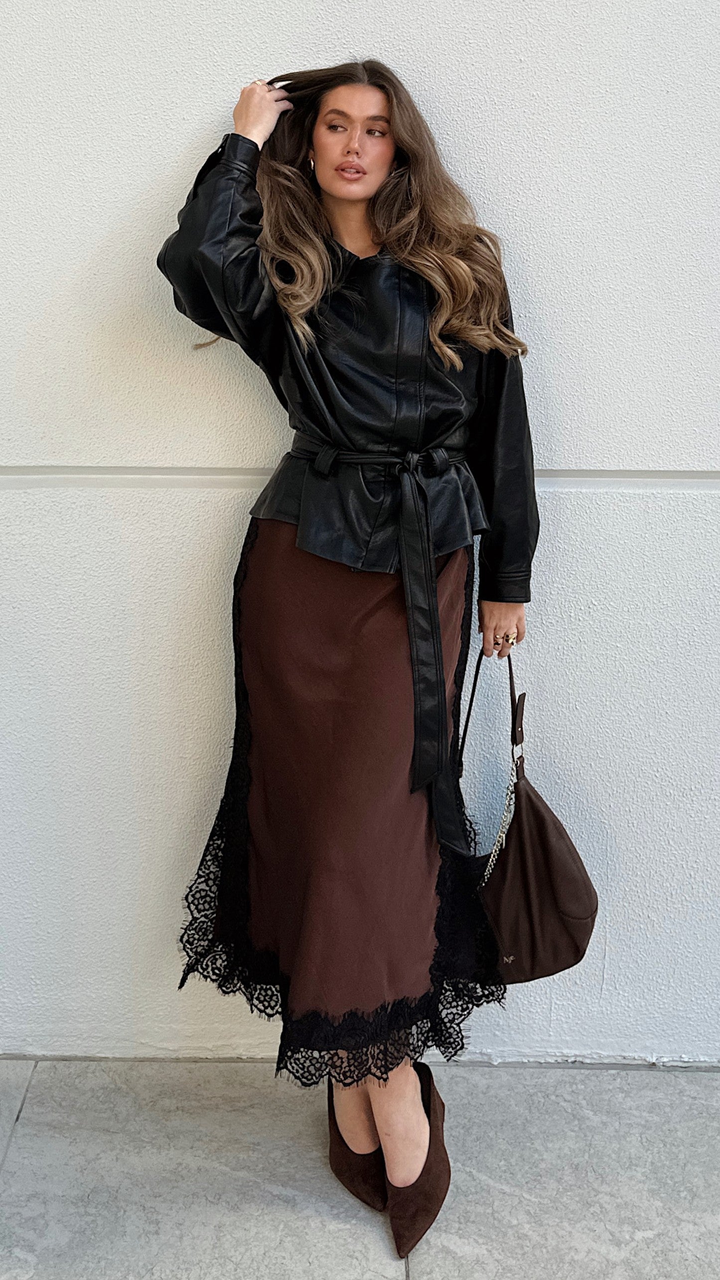 Naliah Maxi Dress - Chocolate/Black - Billy J