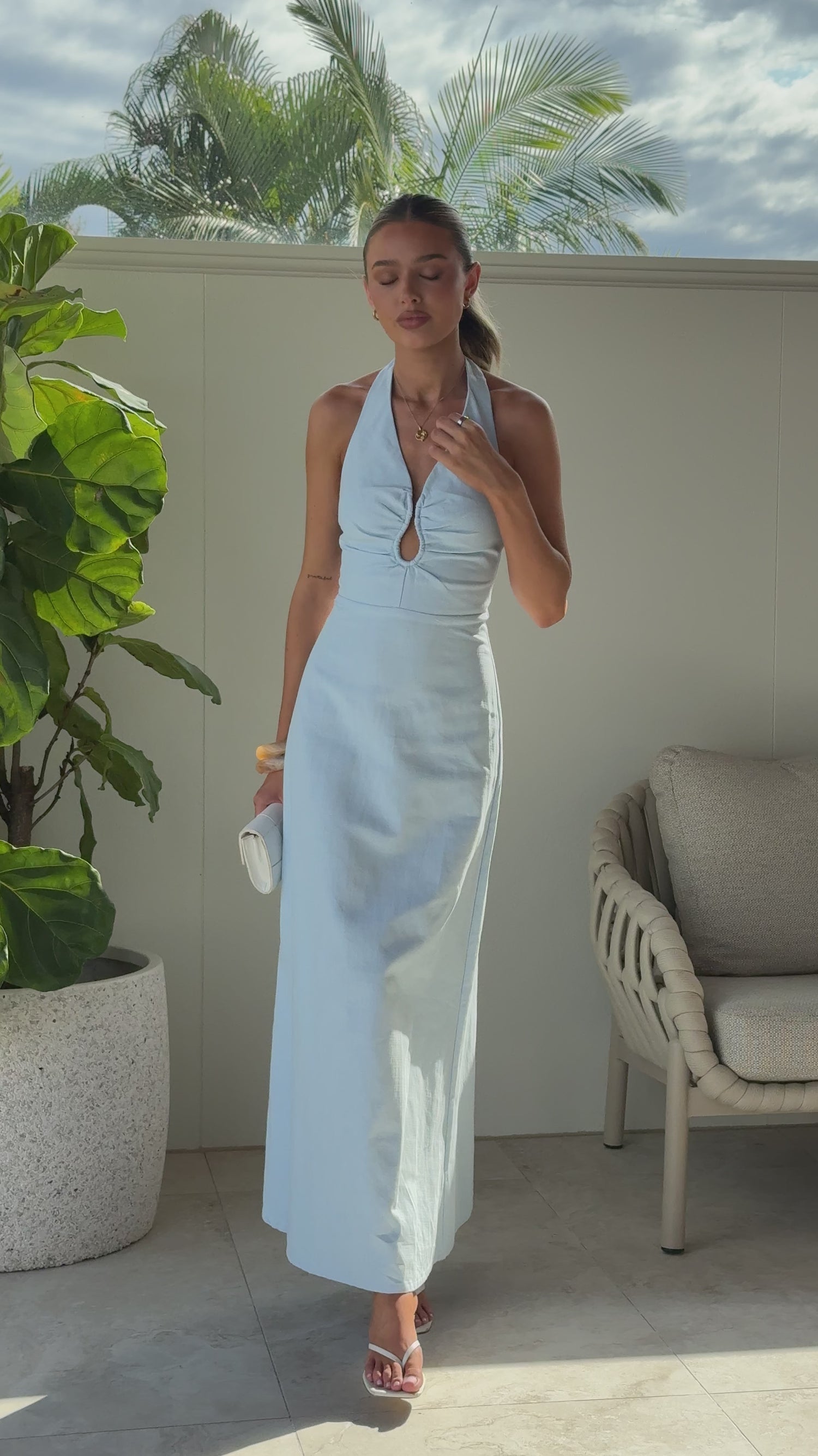 Larna Maxi Dress - Blue - Billy J