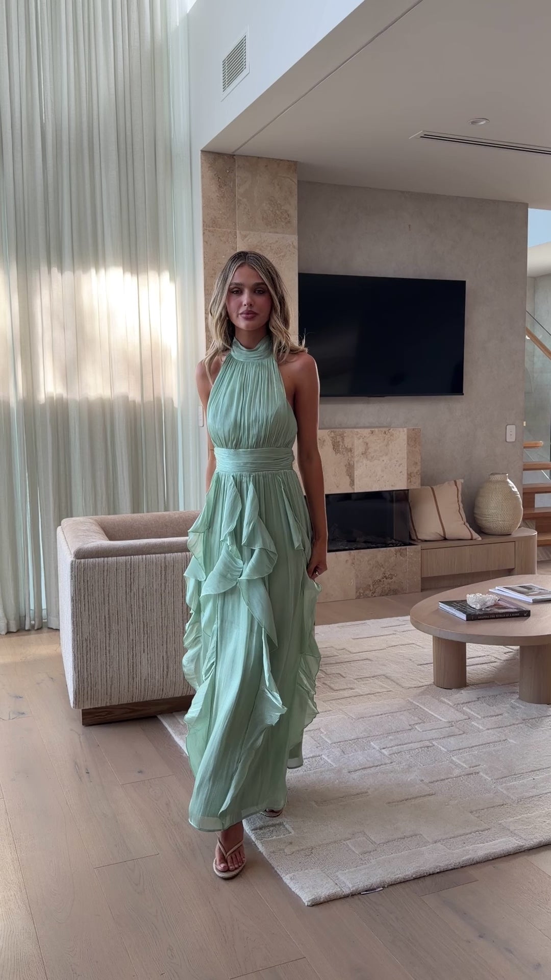 Load video: Tahli Maxi Dress - Sage - Billy J