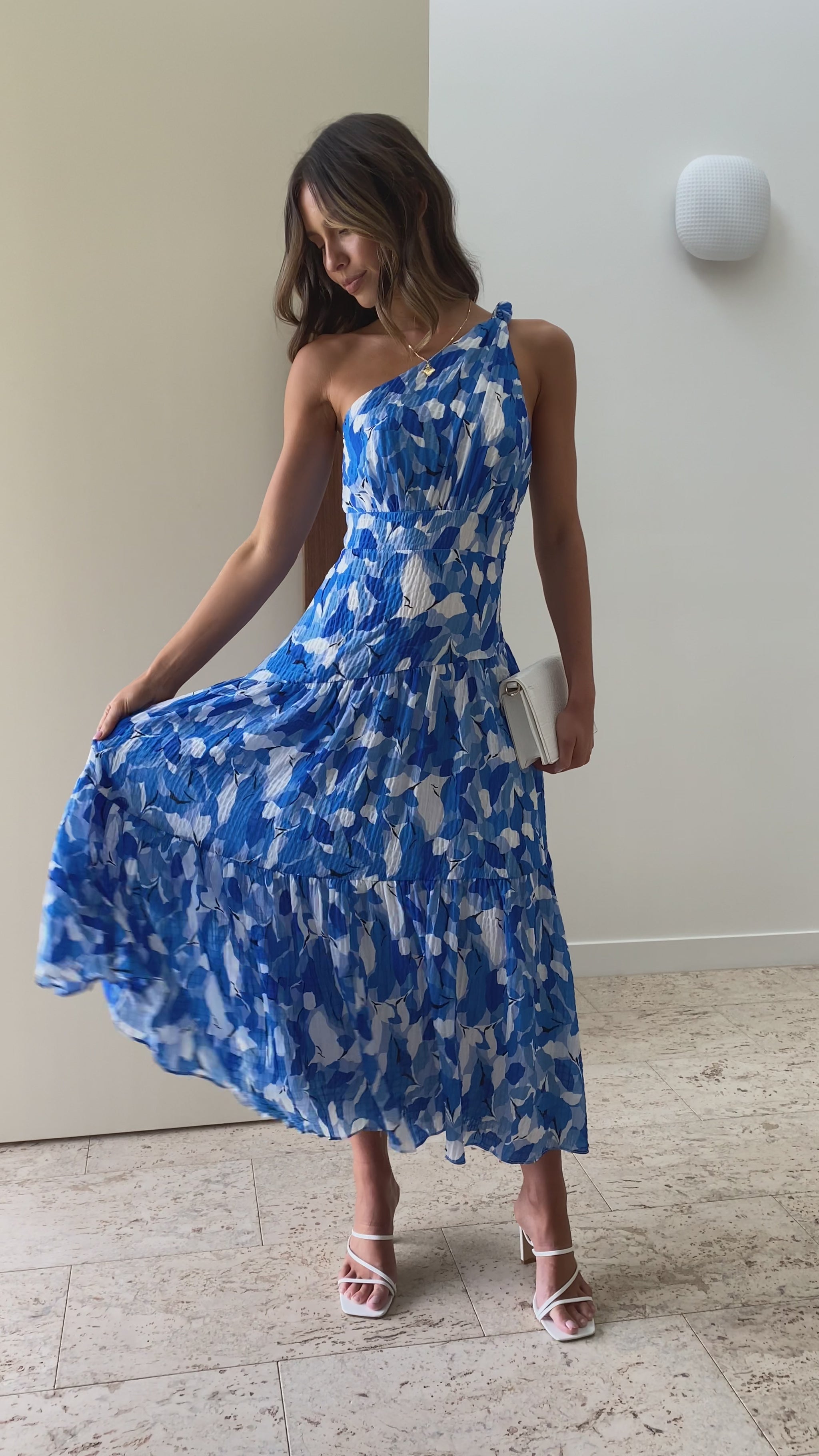 high low bridesmaid dresses KissProm Ruffled One-Shoulder A-Line Chiffon Dress in Black, Black / 2 Color_Blush Size:L (40