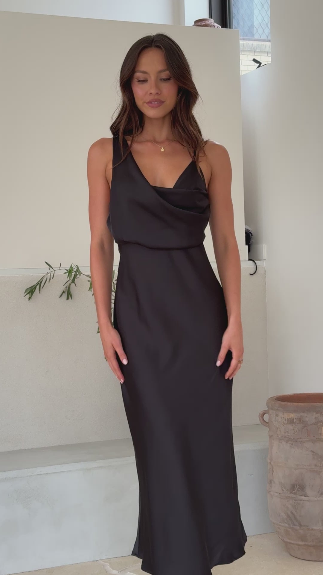 Audrey Maxi Dress - Black - Billy J