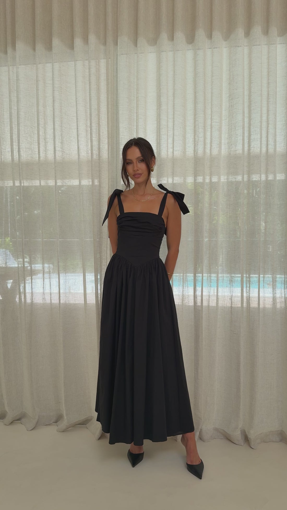 Haisley Maxi Dress - Black - Billy J