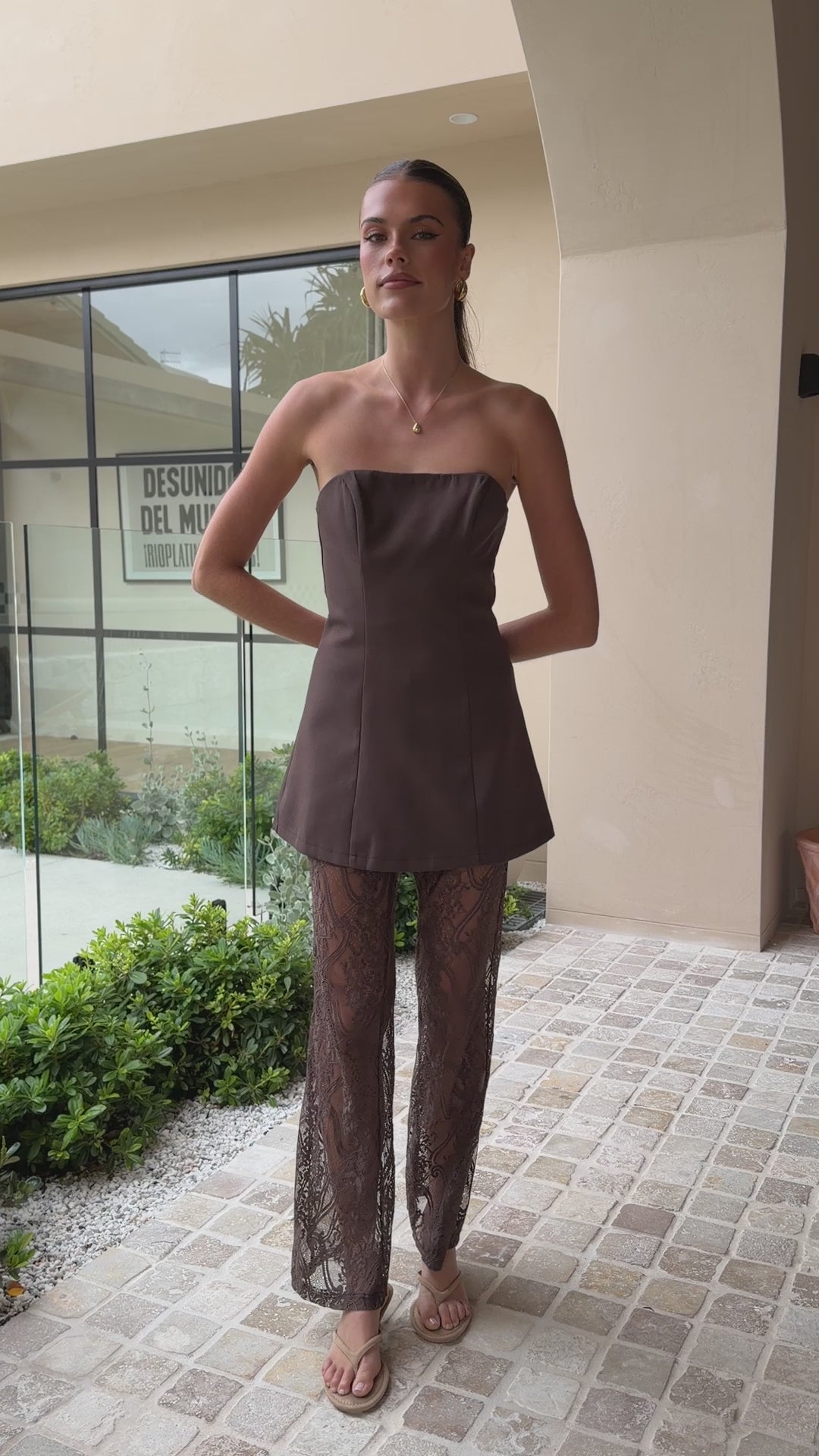 Ada Strapless Top - Chocolate - Billy J