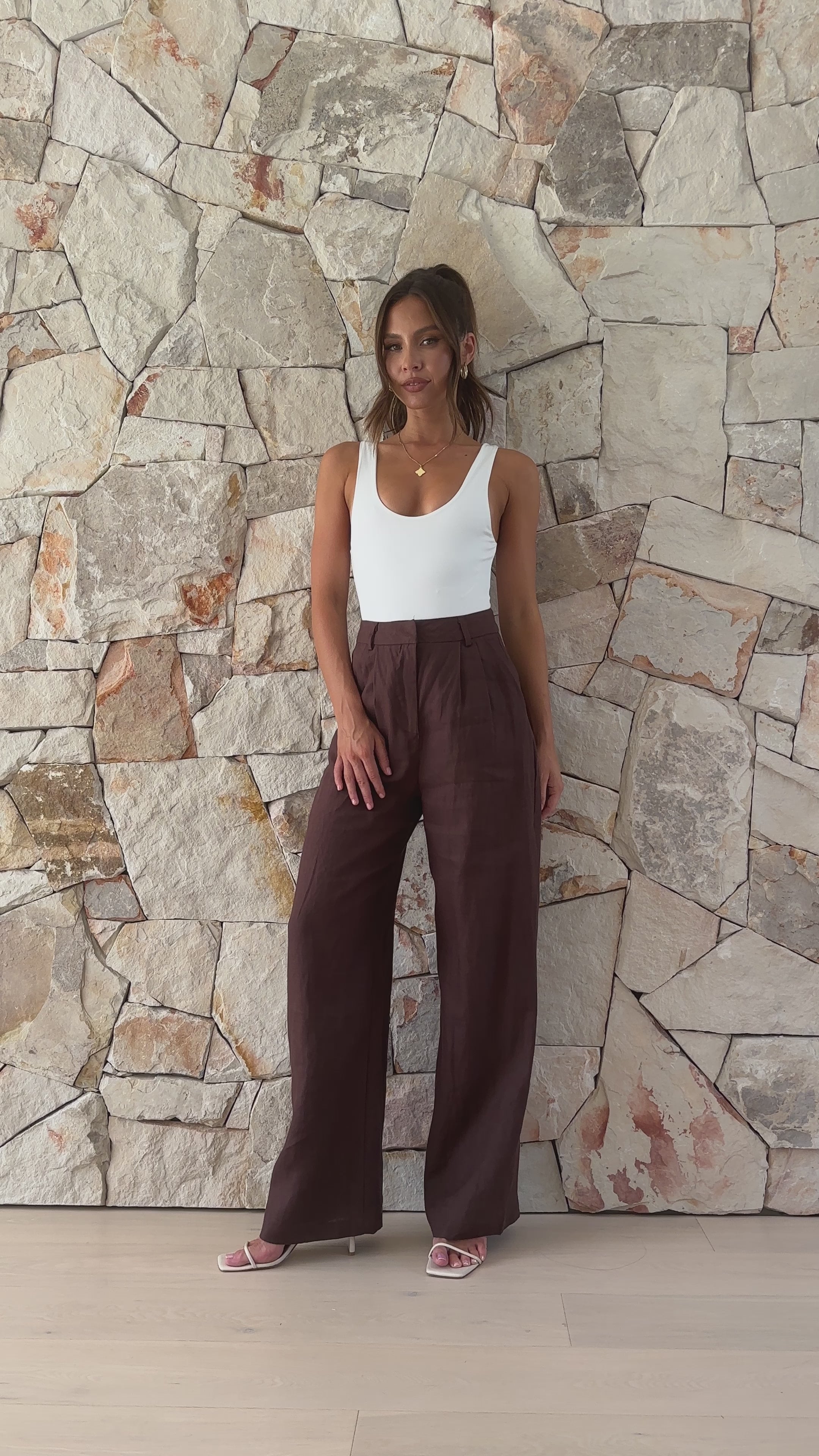 Load video: Tillie Pants - Chocolate - Billy J