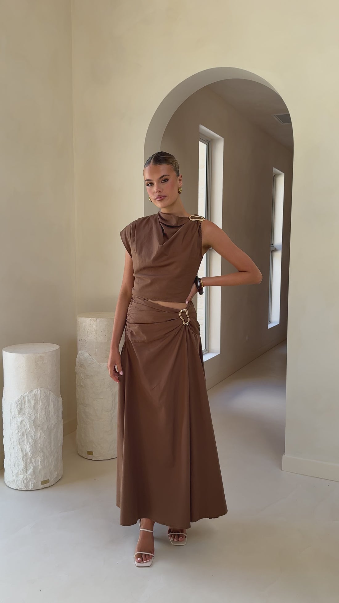 Delphine Maxi Skirt - Chocolate - Billy J