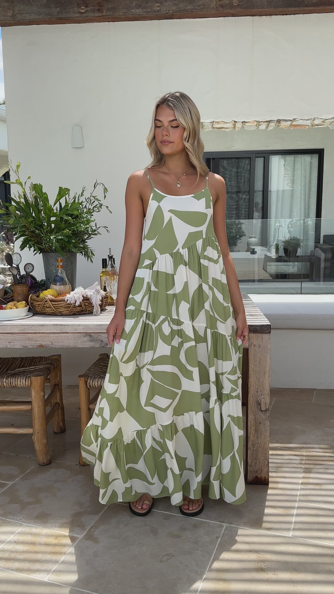 Bandit Maxi Dress - Sage Print - Billy J