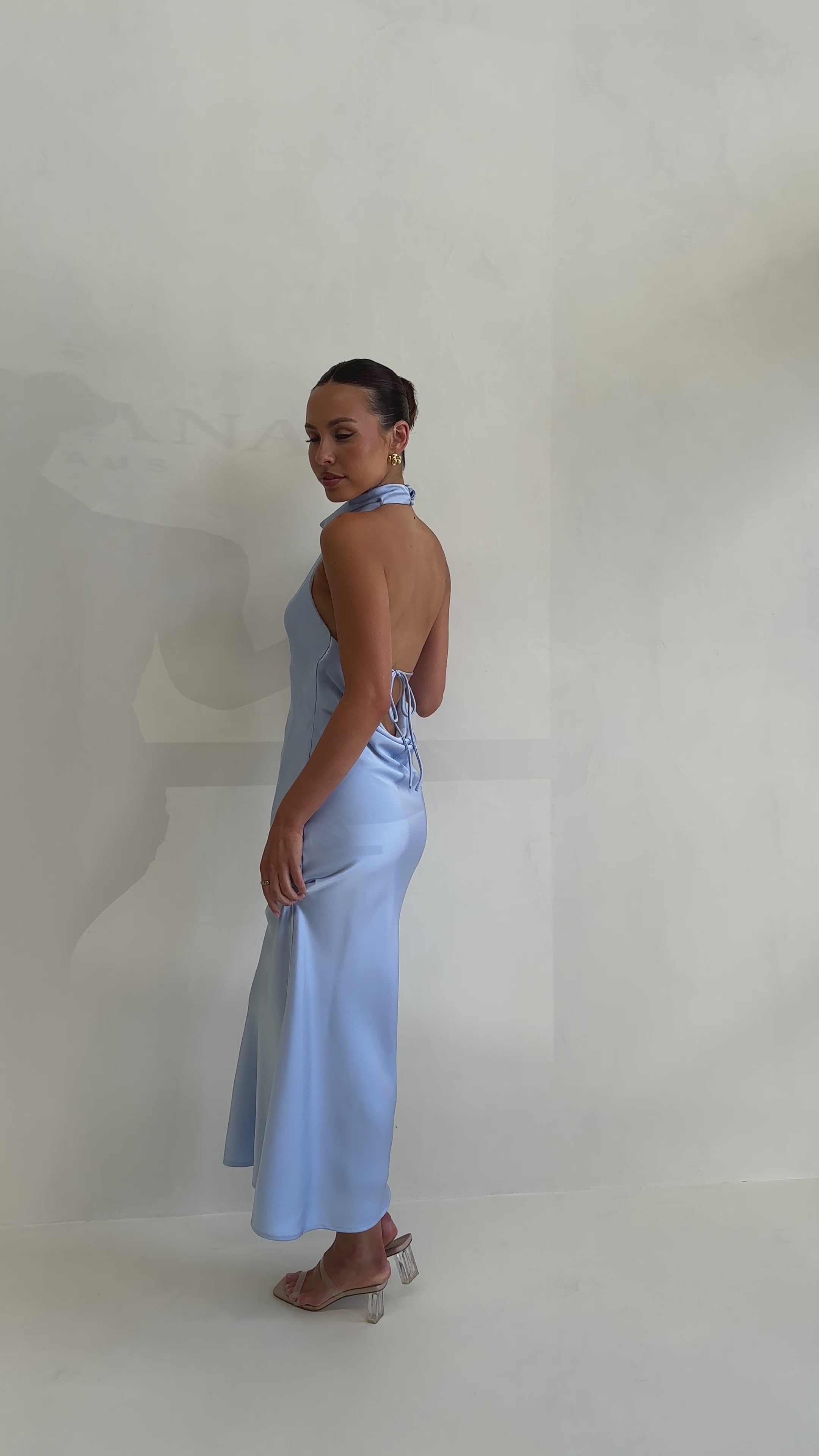 Load video: Rina Midi Dress - Blue Bell - Billy J