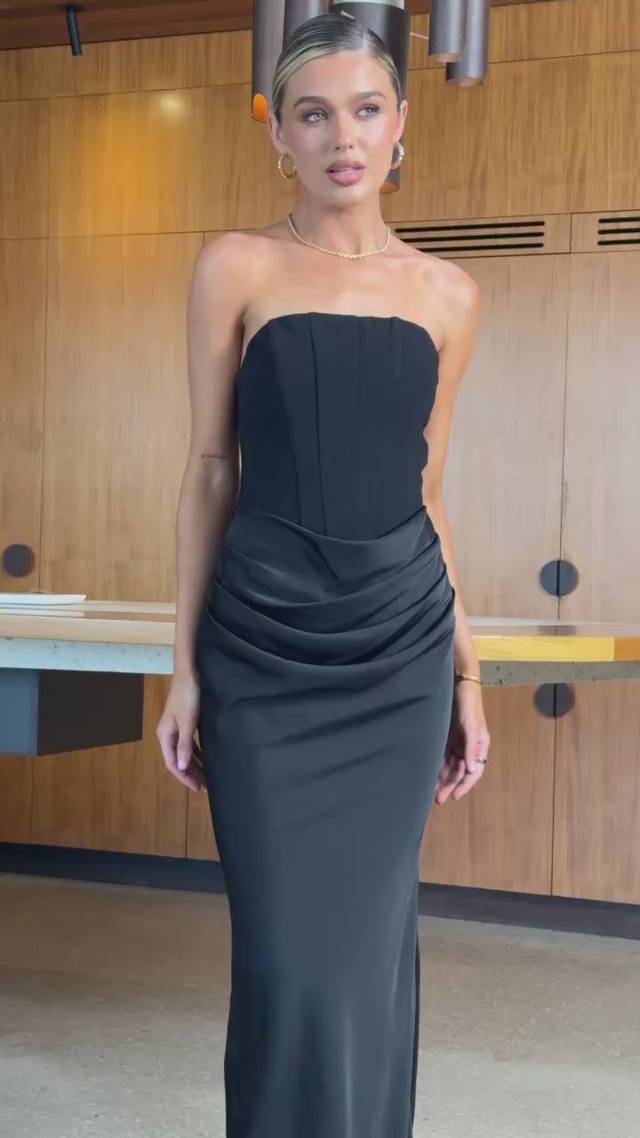 Camille Maxi Dress - Black - Billy J