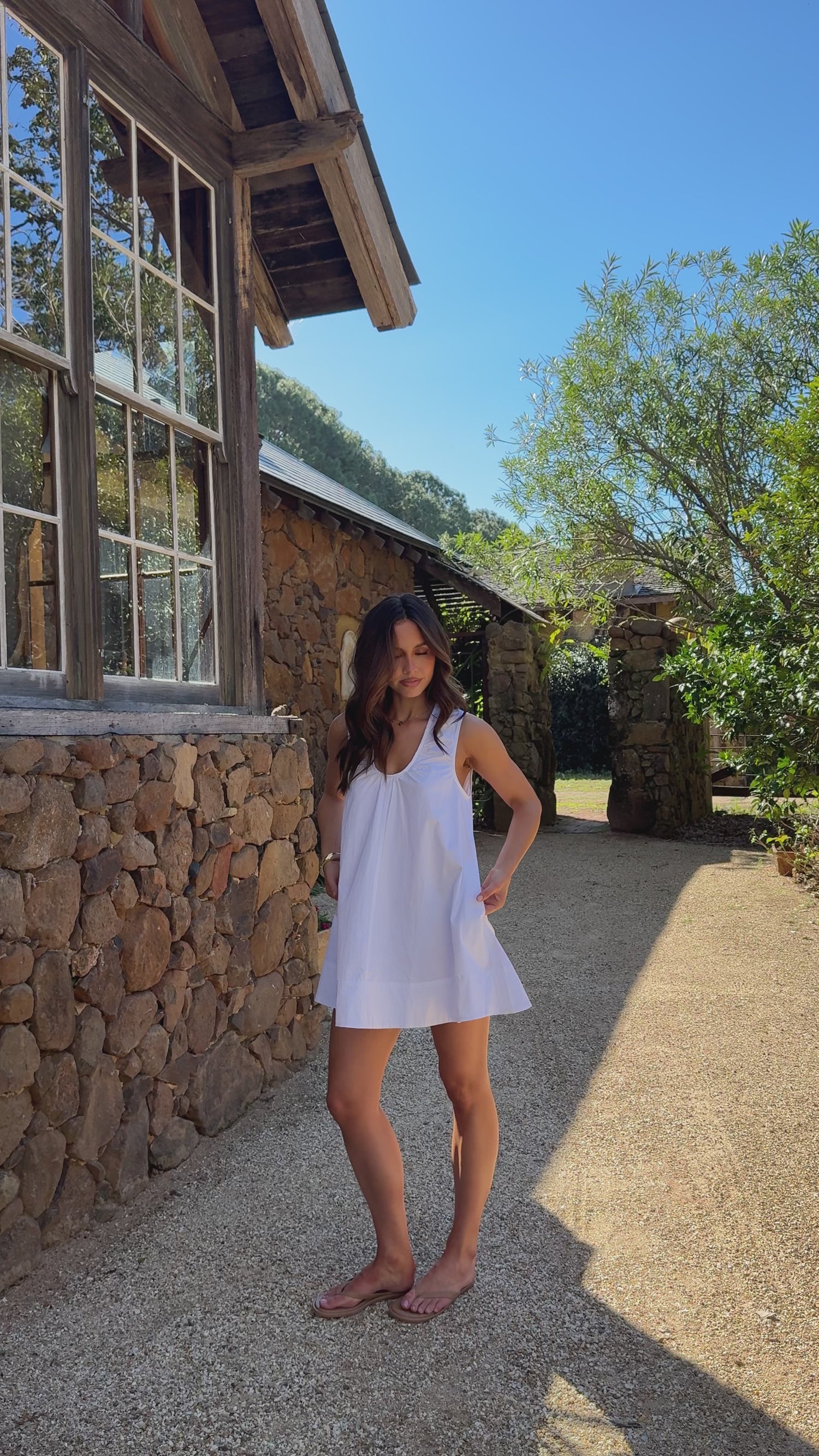 Vika Mini Dress - White - Billy J