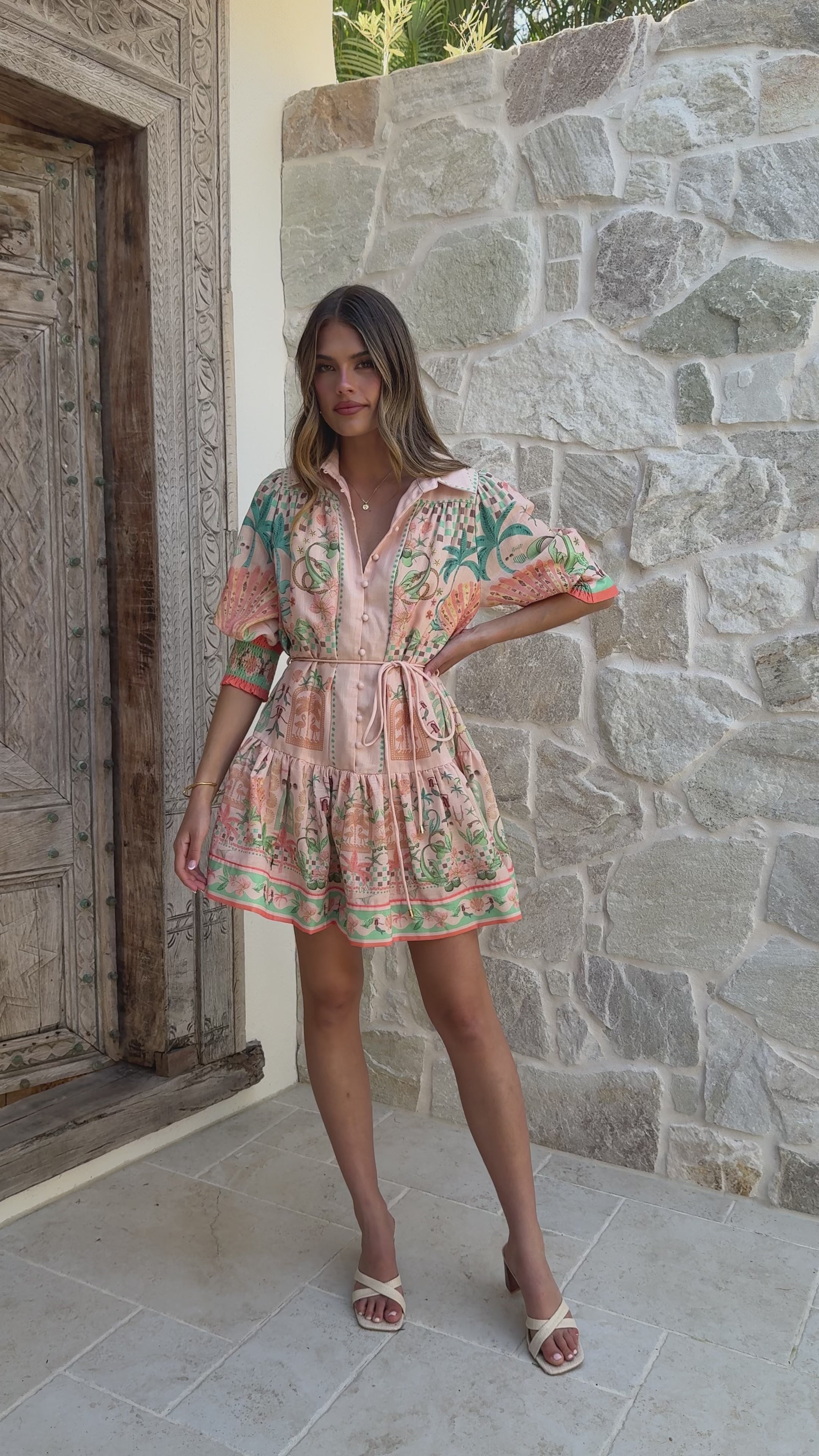 Load video: Nalita Mini Dress - Aurora Print - Billy J