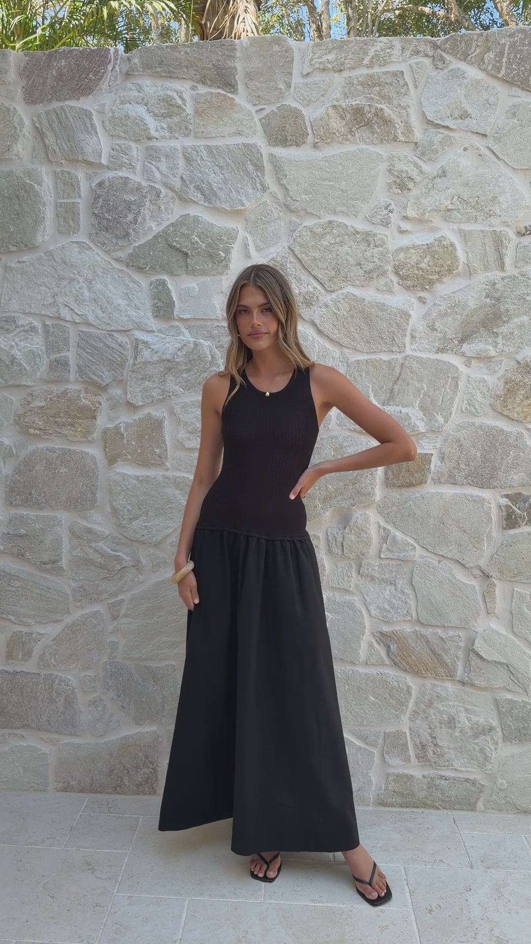 Arden Maxi Dress - Black - Billy J