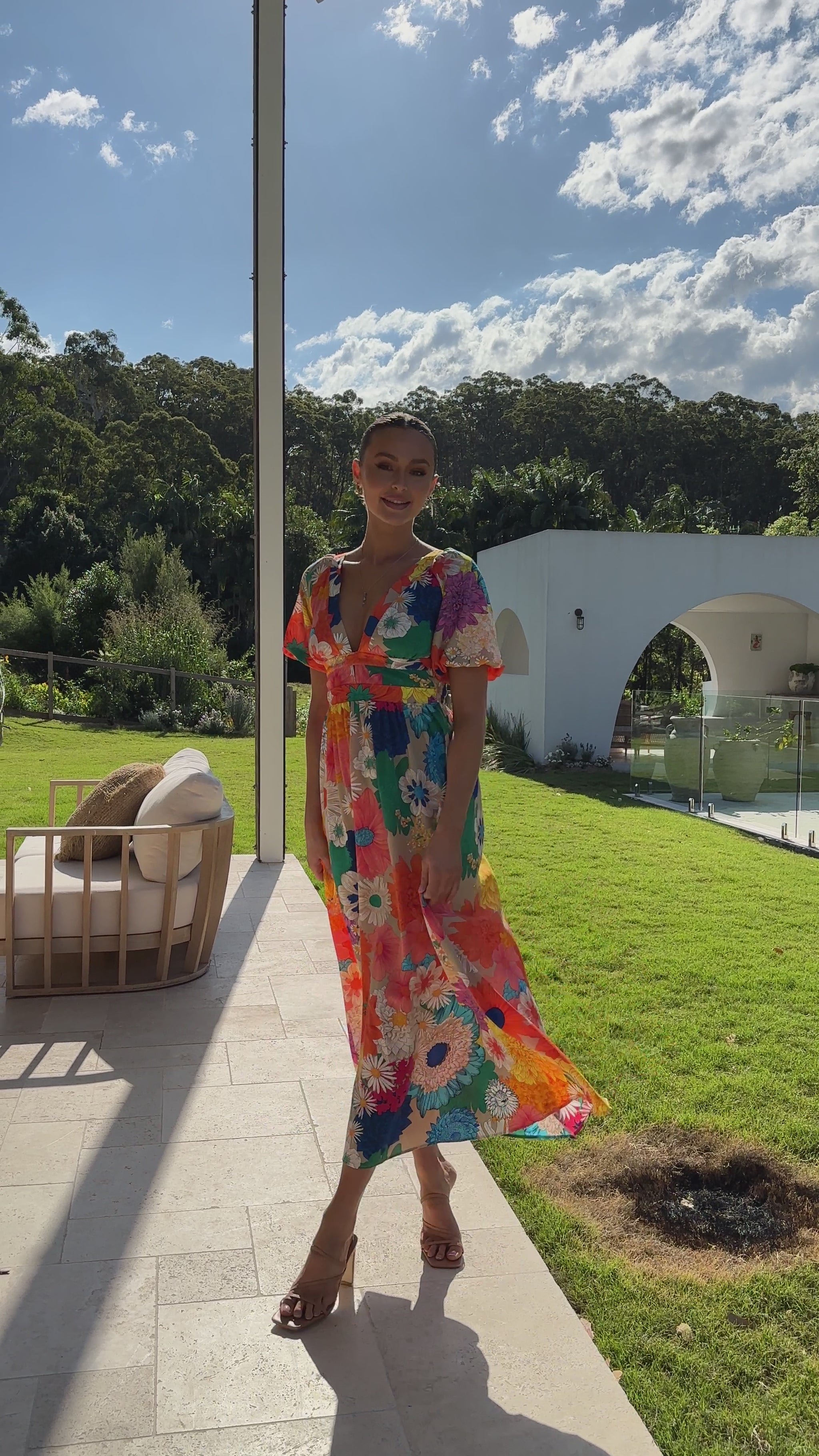 Baker Maxi Dress - Multi Floral - Billy J