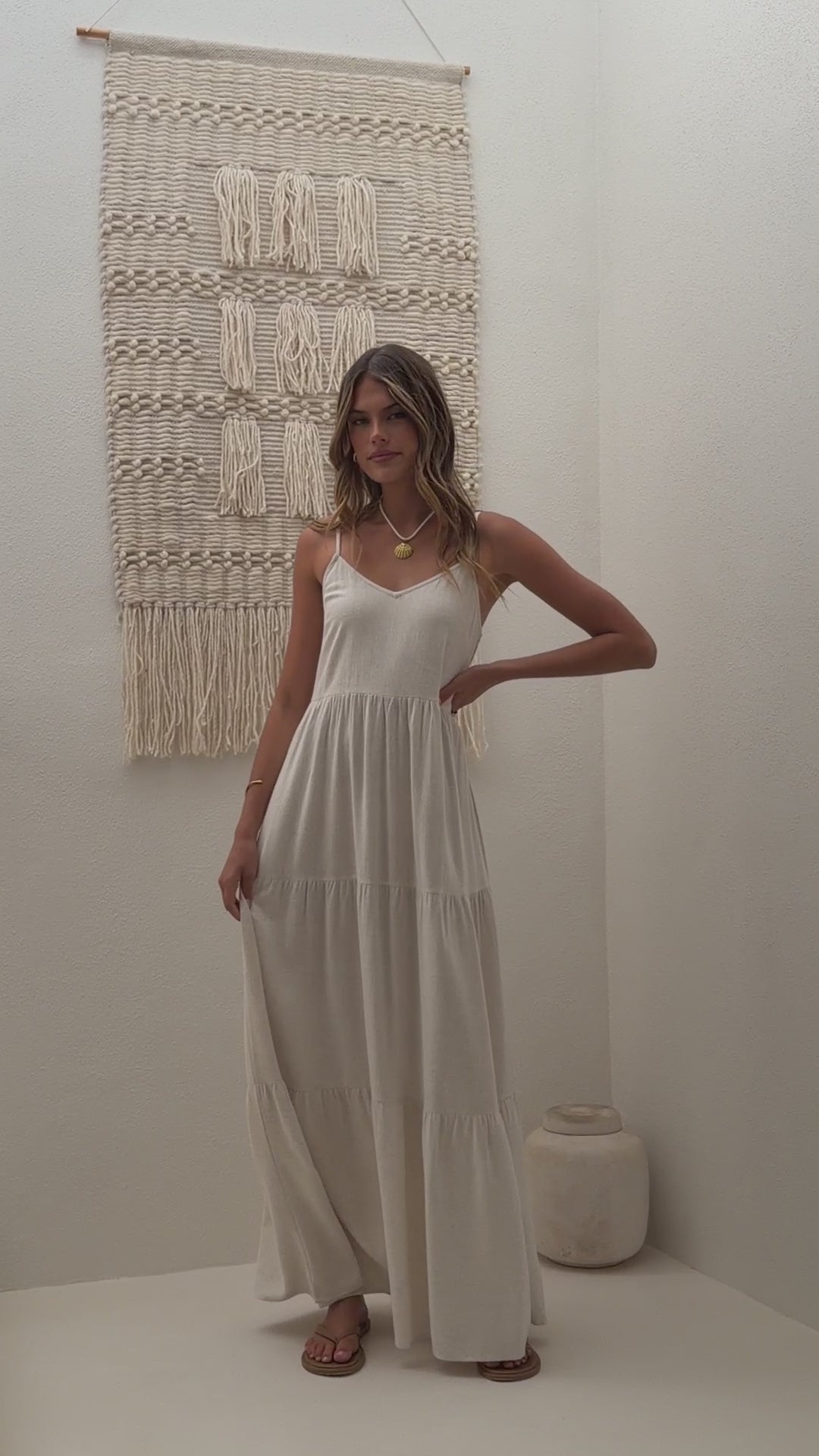 Shelley Maxi Dress - Natural - Billy J