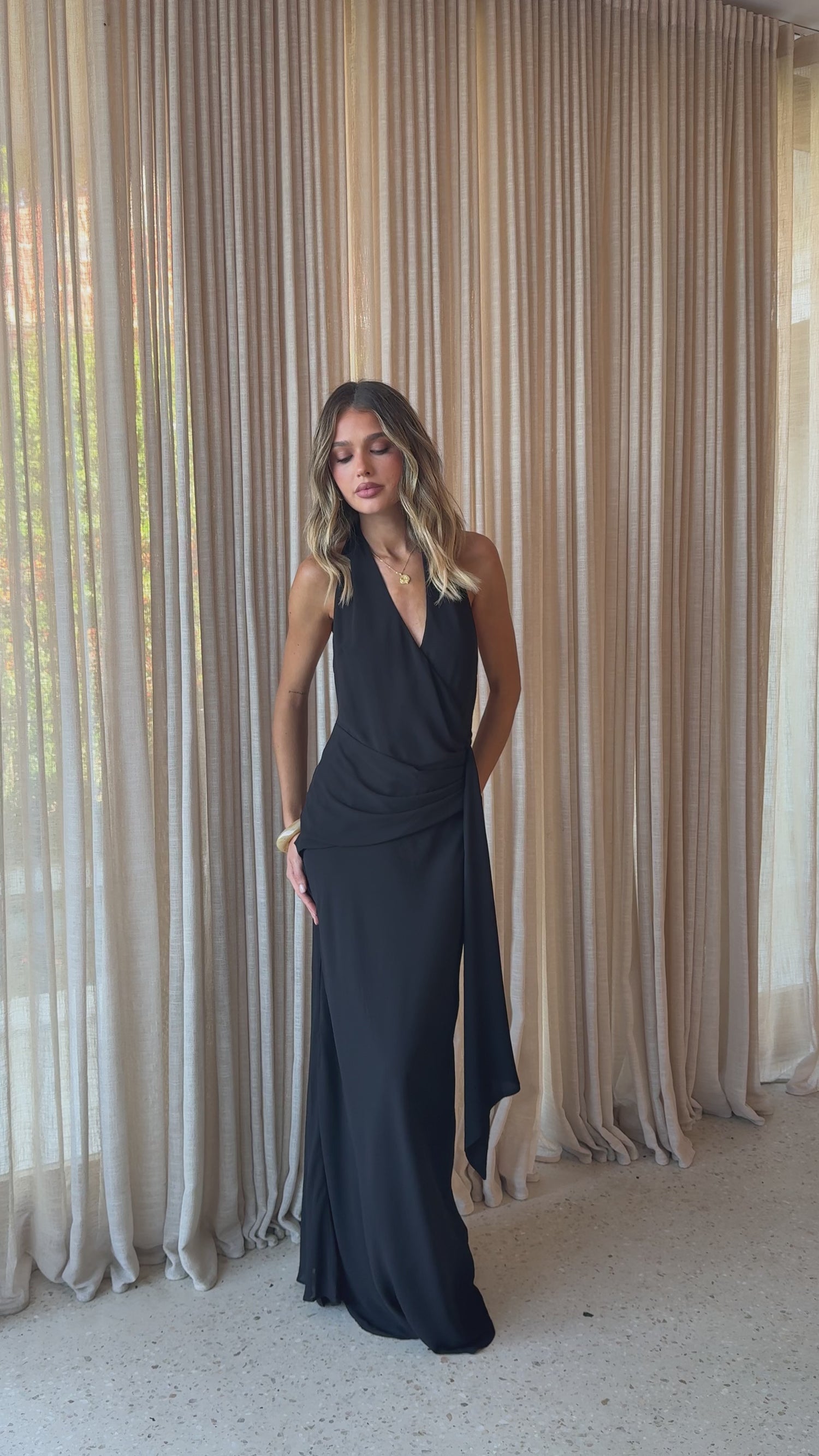 Ella Maxi Dress - Black - Billy J