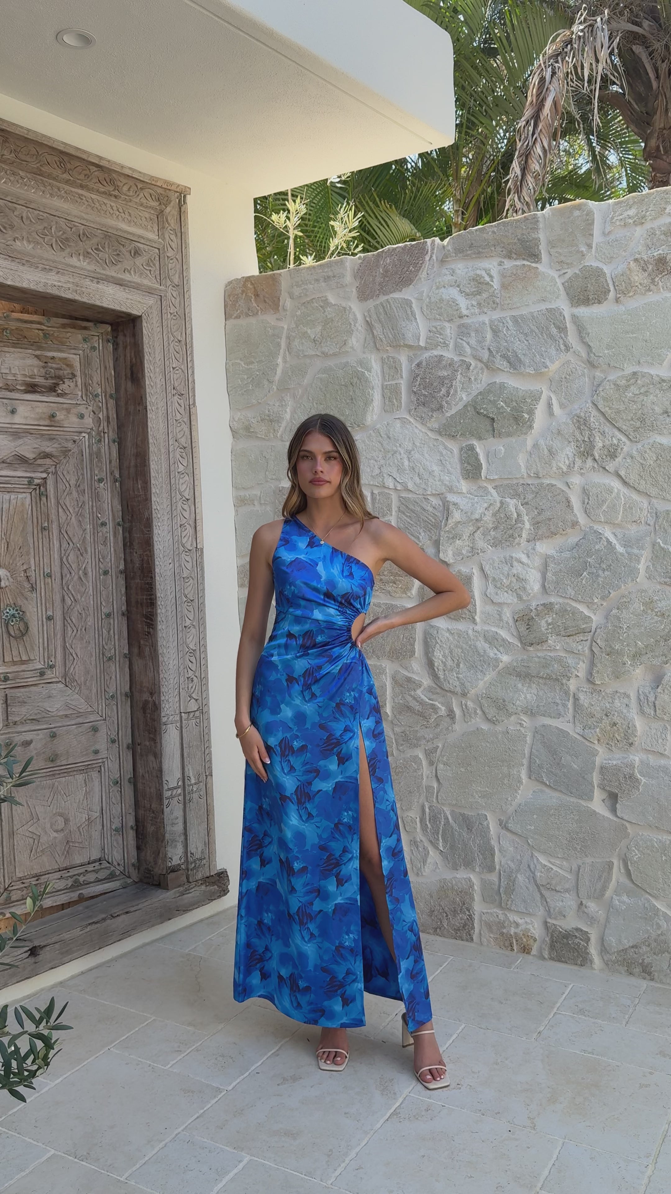 Load video: Barzilio Dress - Blue - Billy J
