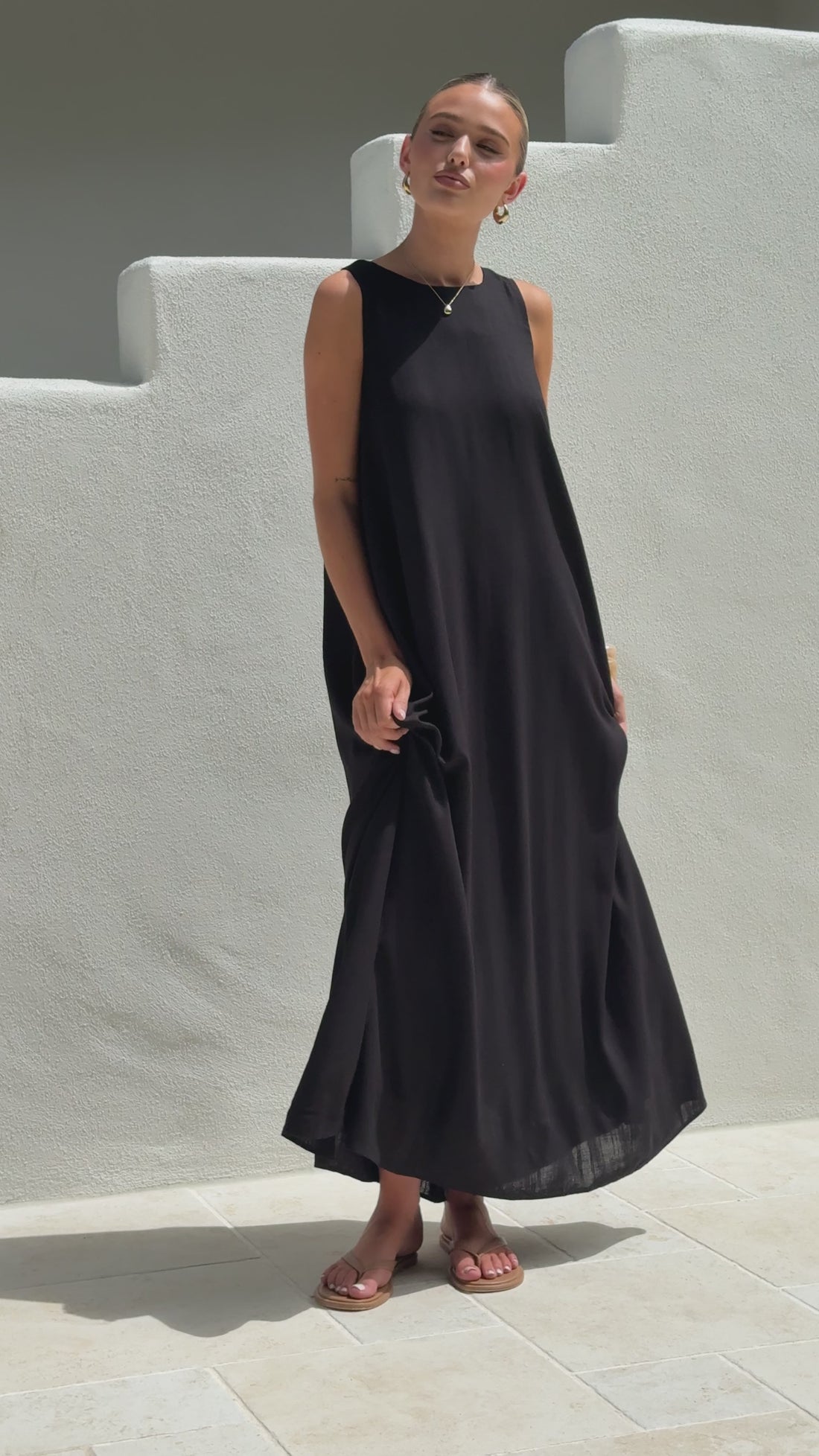 Mylah Maxi Dress - Black - Billy J