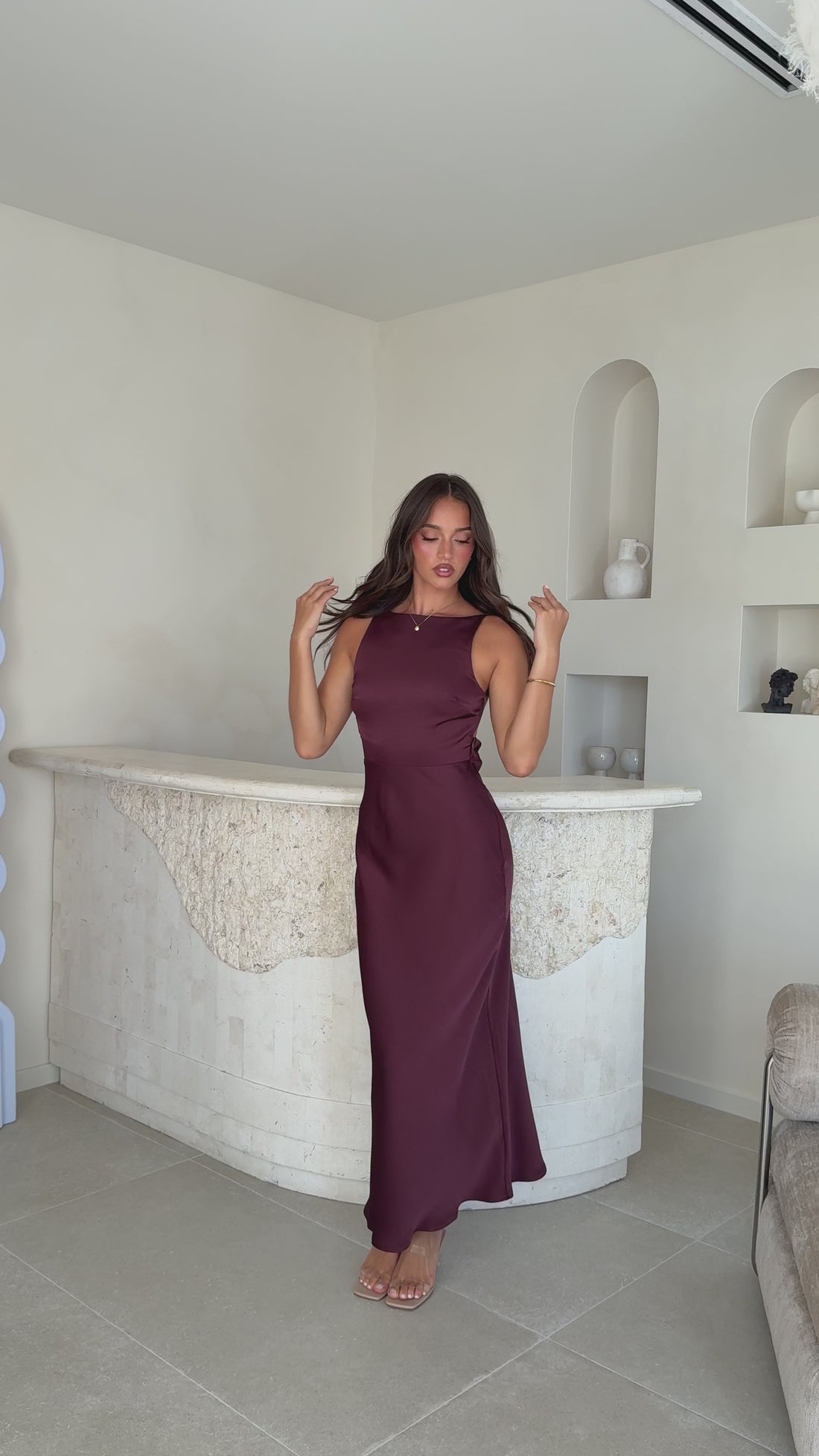 Sia Maxi Dress - Chocolate - Billy J