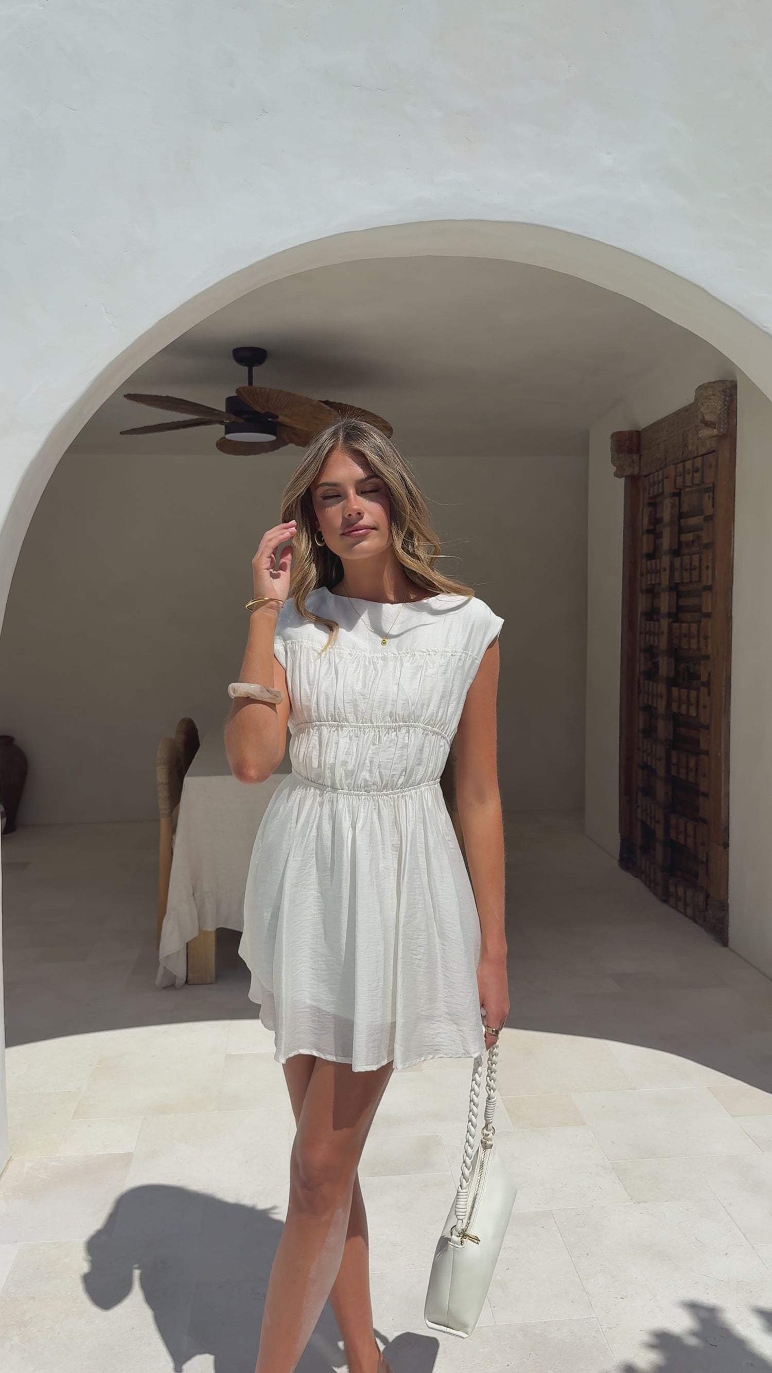 Masha Mini Dress - White - Billy J