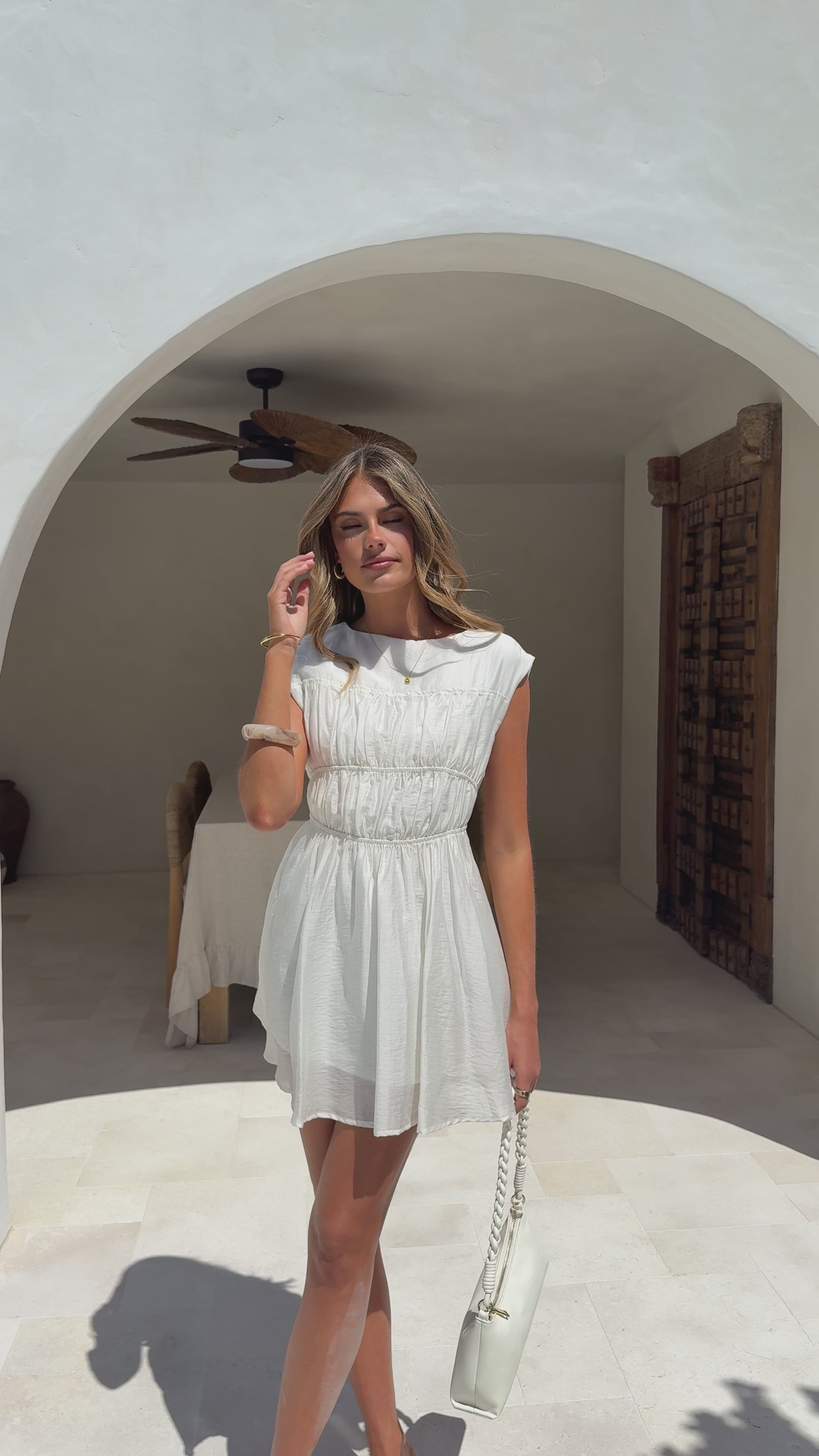 Masha Mini Dress - White - Billy J