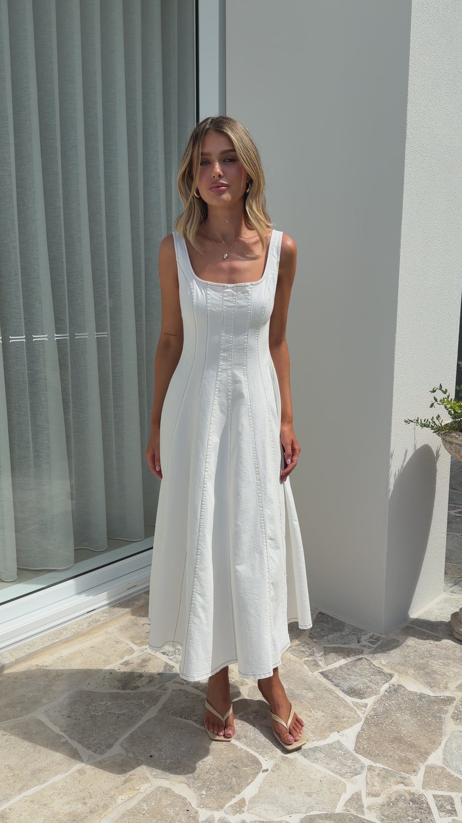 Blake Maxi Dress - White - Billy J