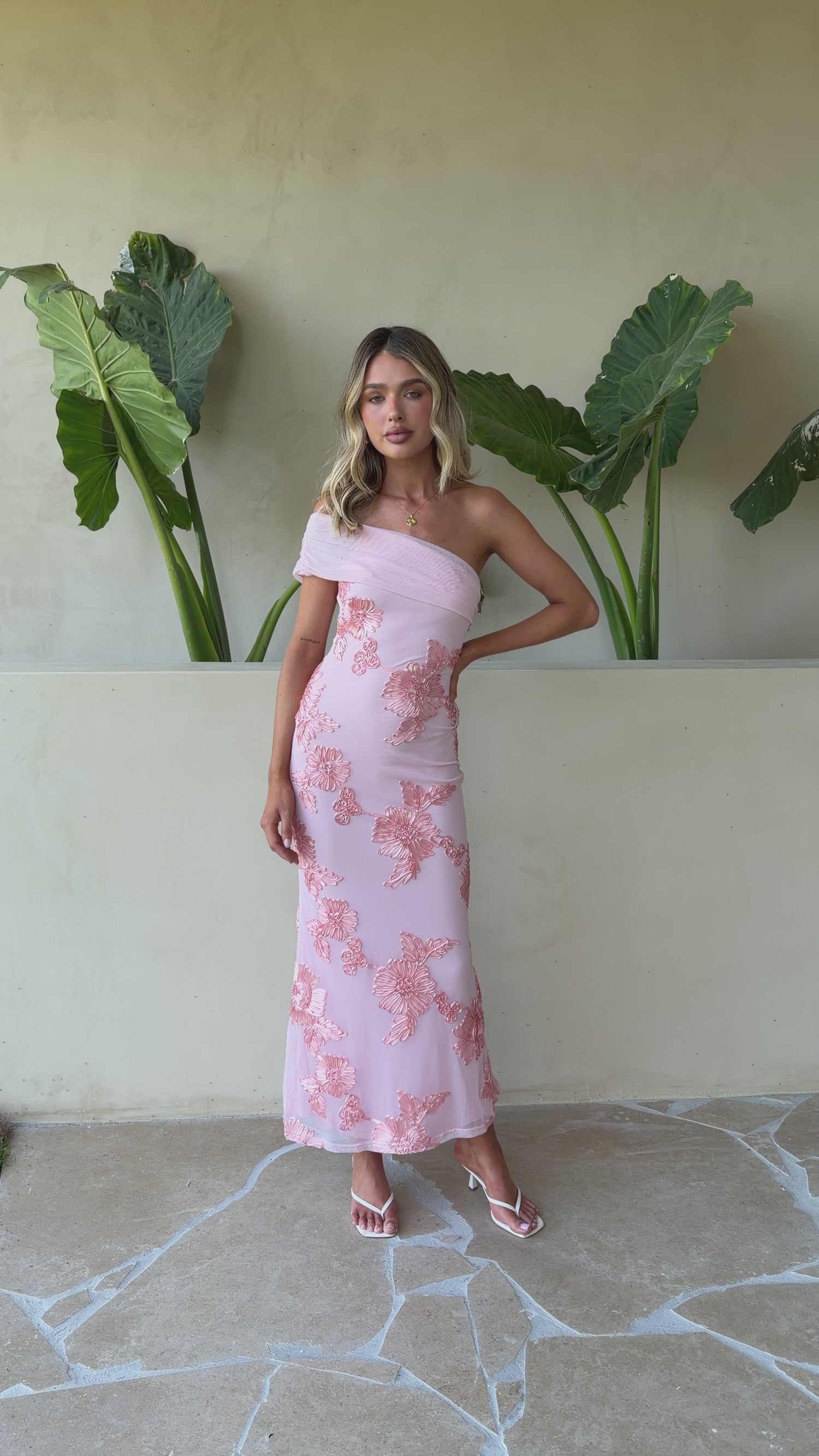 Faith Maxi Dress - Blush Floral - Billy J