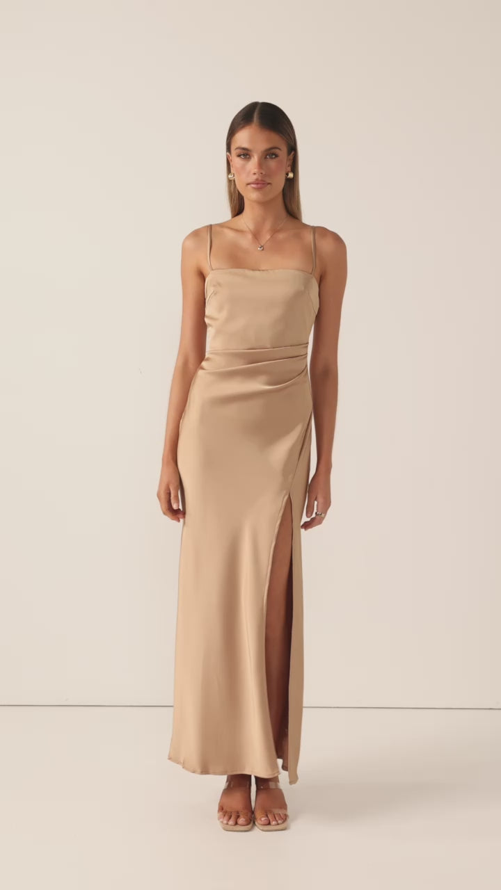 Ilana Maxi Dress - Latte - Billy J