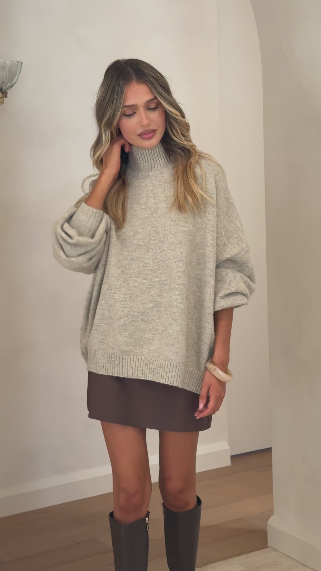Harita Knitted Sweater - Oatmeal - Billy J