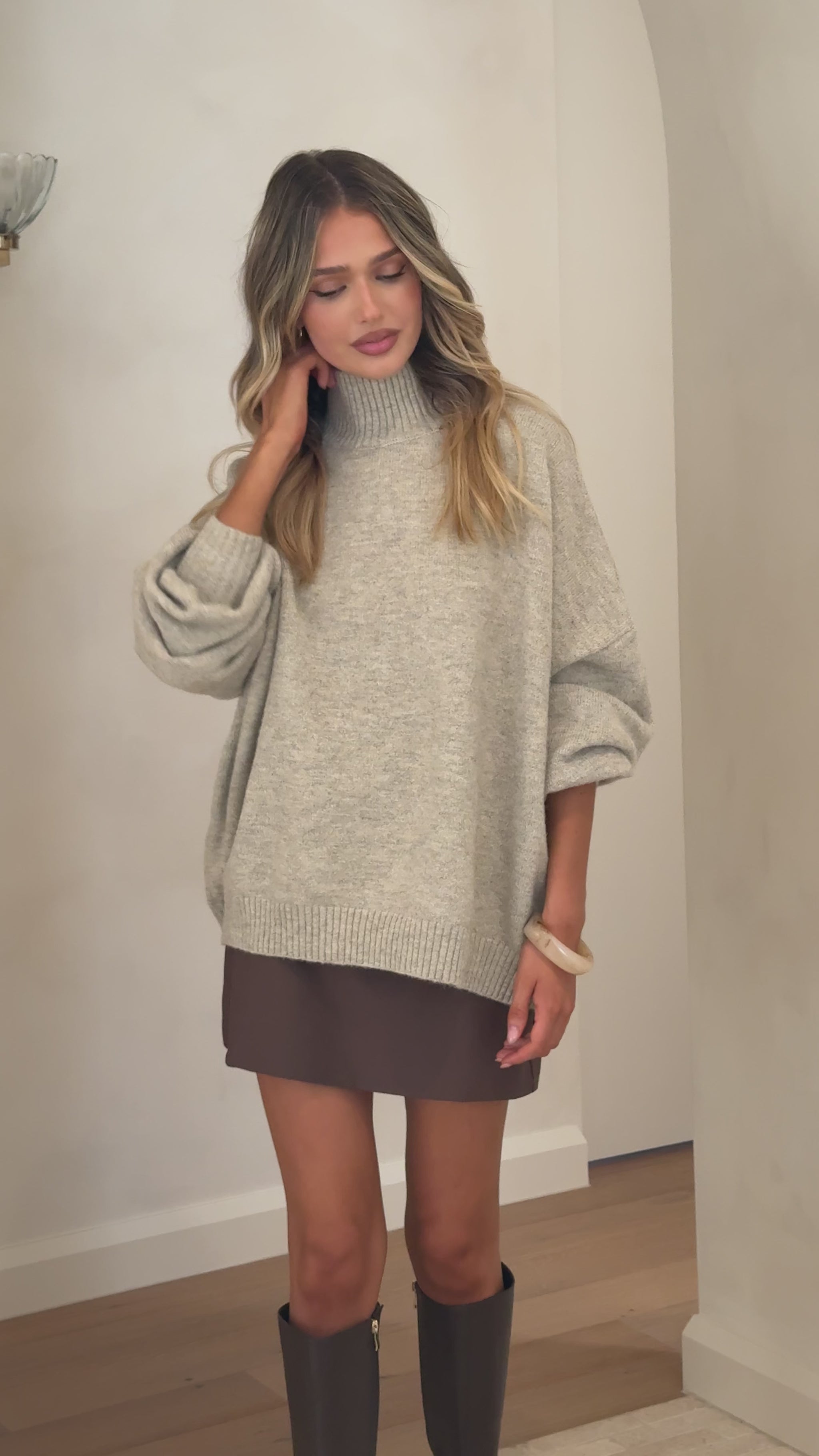 Harita Knitted Sweater - Oatmeal - Billy J