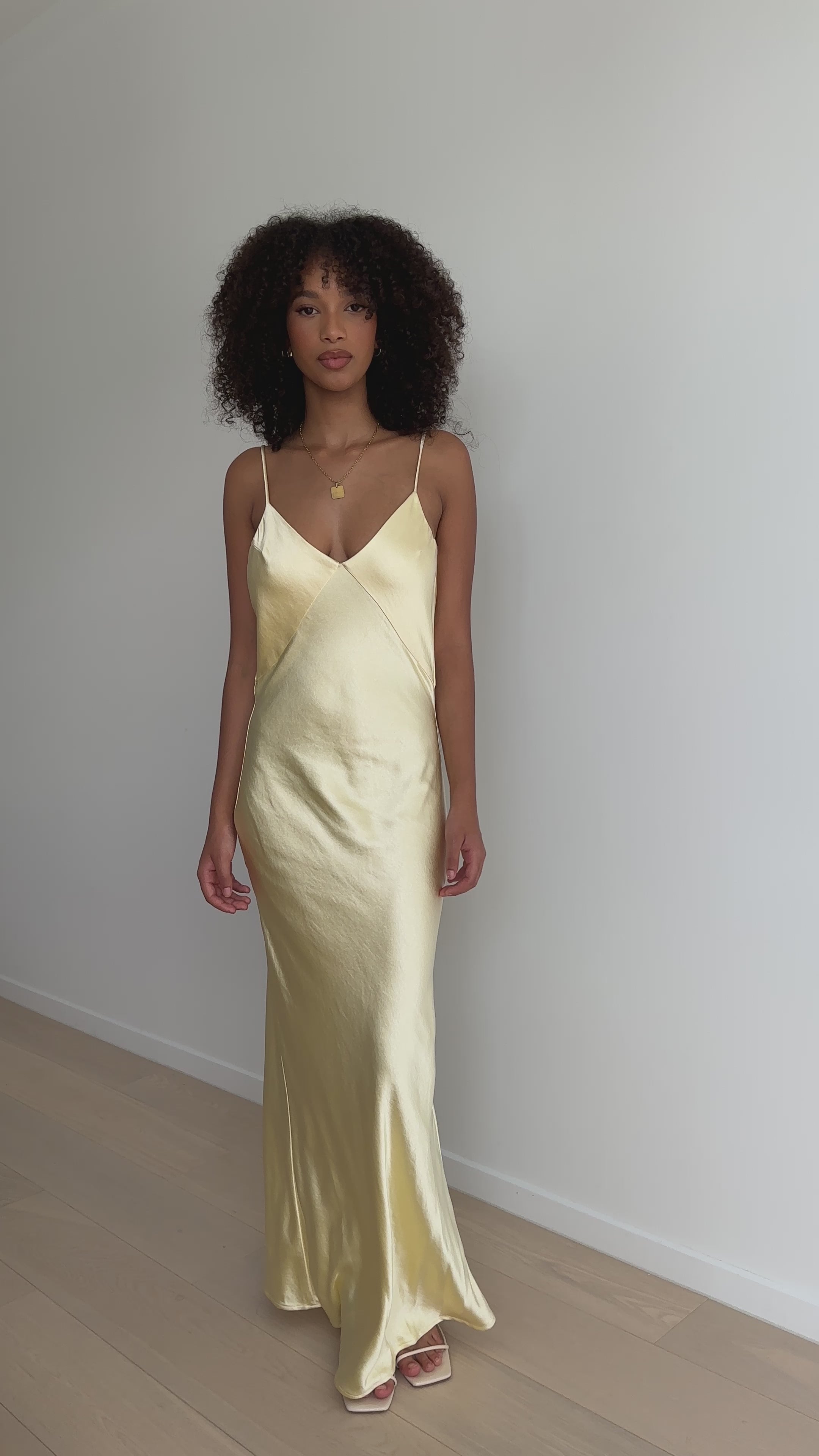 Load video: Gisella Maxi Dress - Yellow - Billy J