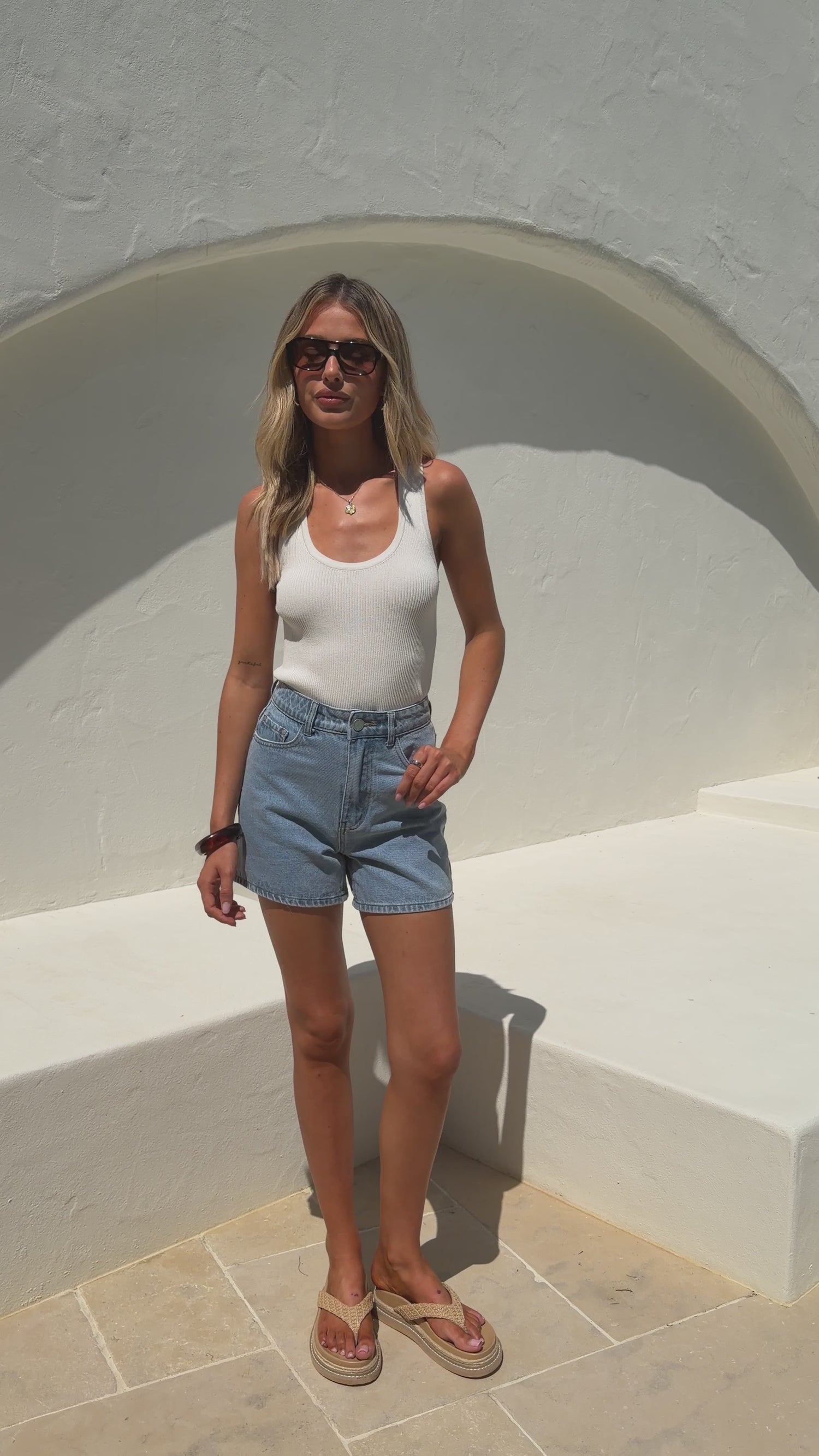 Leona Denim Shorts - Light Blue - Billy J