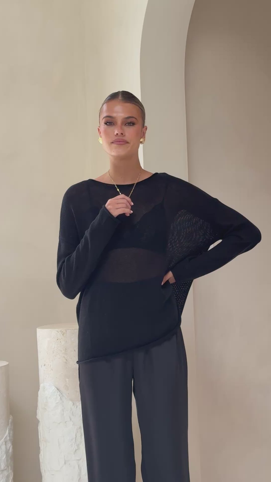 Lakoa Knit Top - Black - Billy J