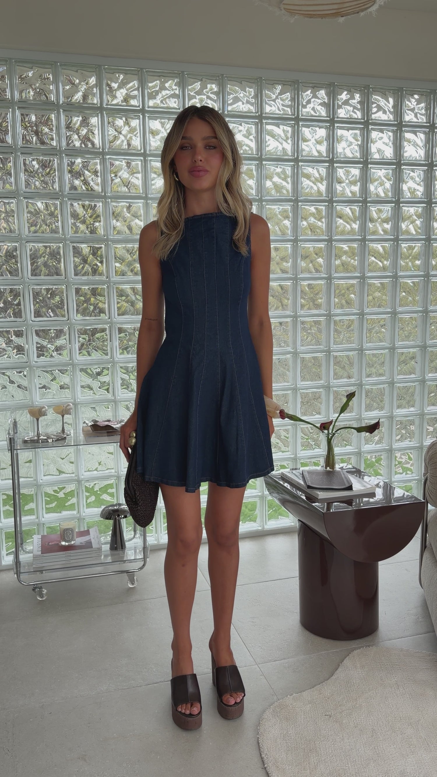 Katella Mini Dress - Dark Denim - Billy J