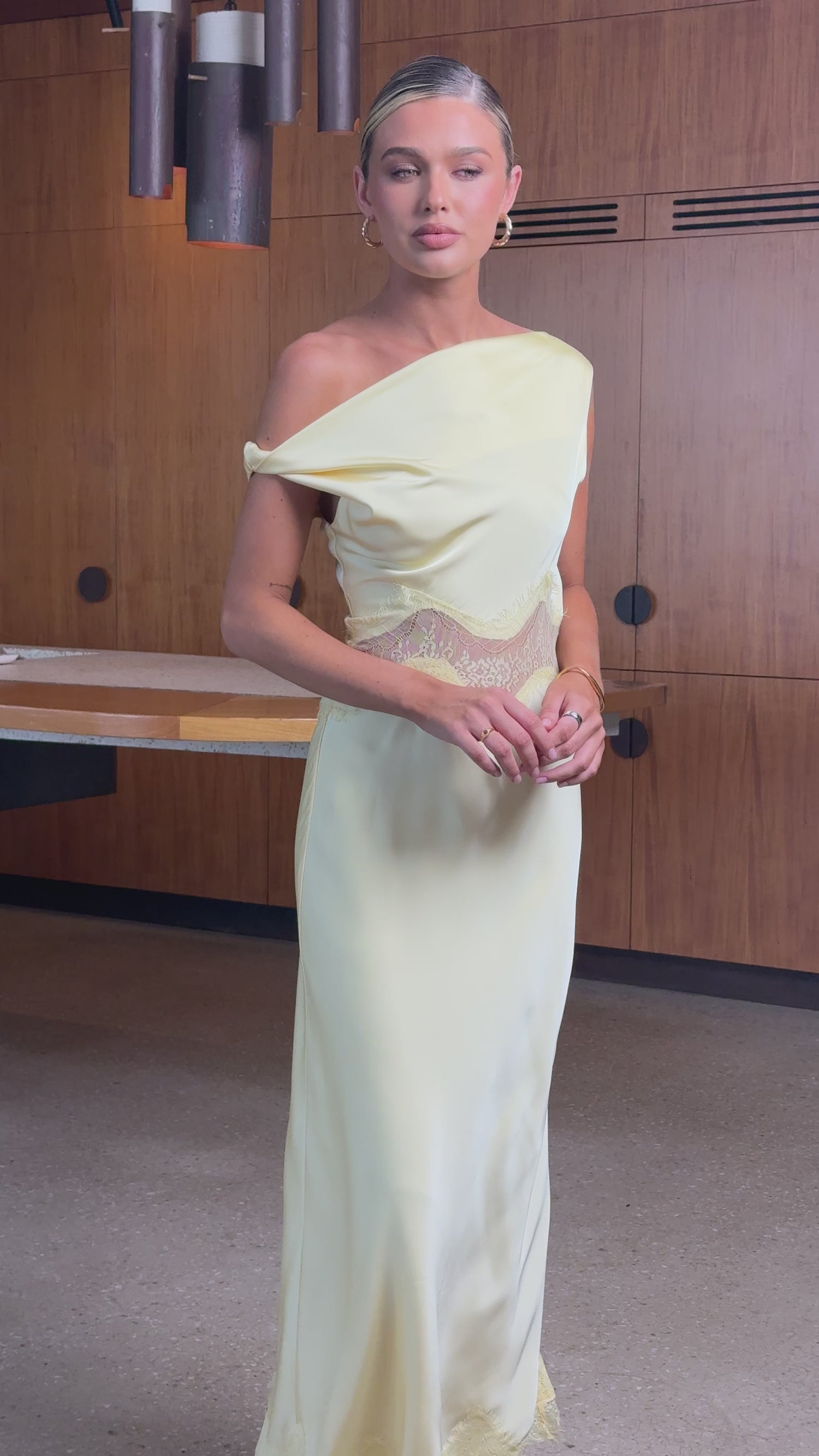 Bella Lace Maxi Dress - Yellow - Billy J