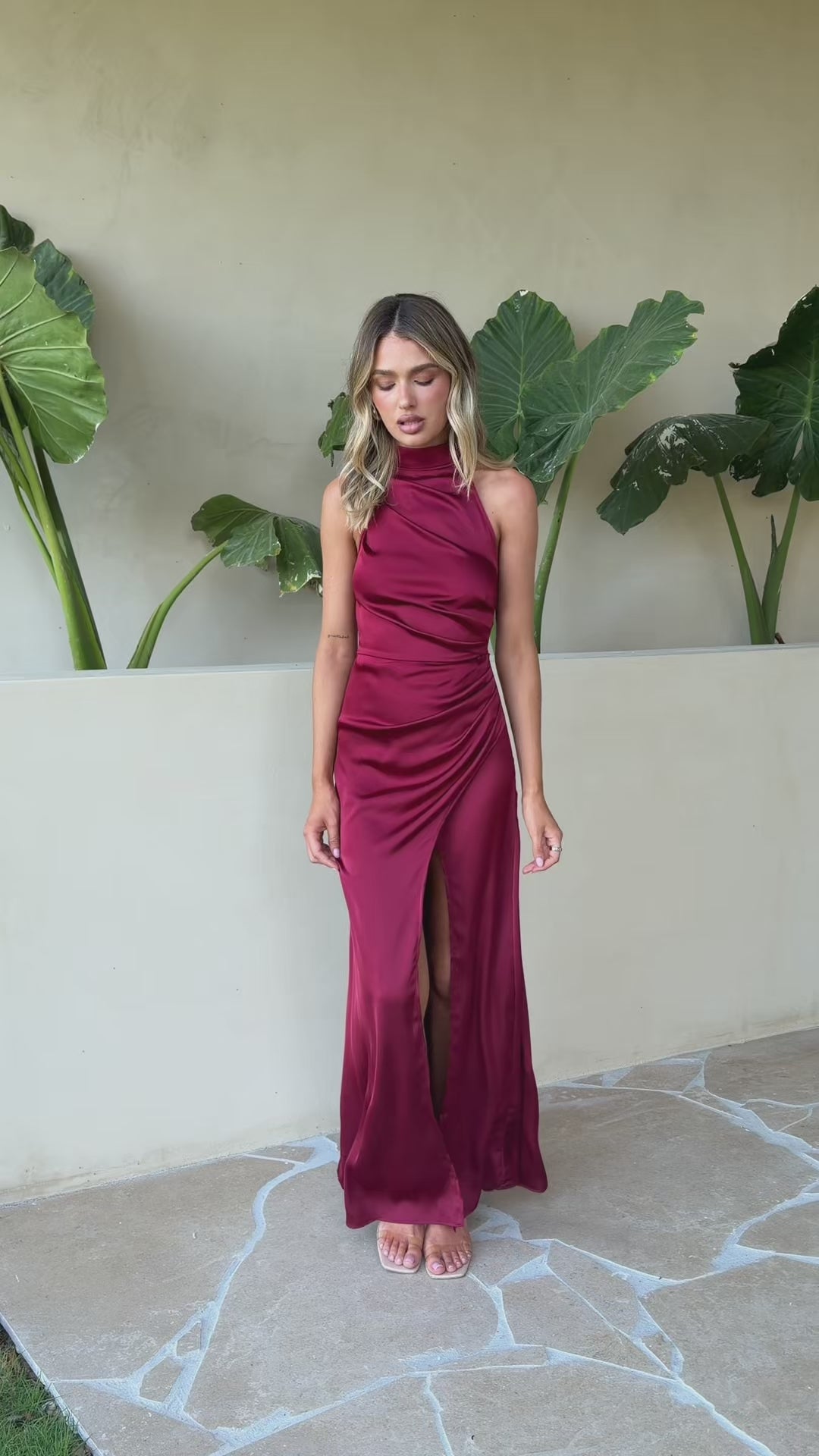 Cara Maxi Dress - Wine - Billy J