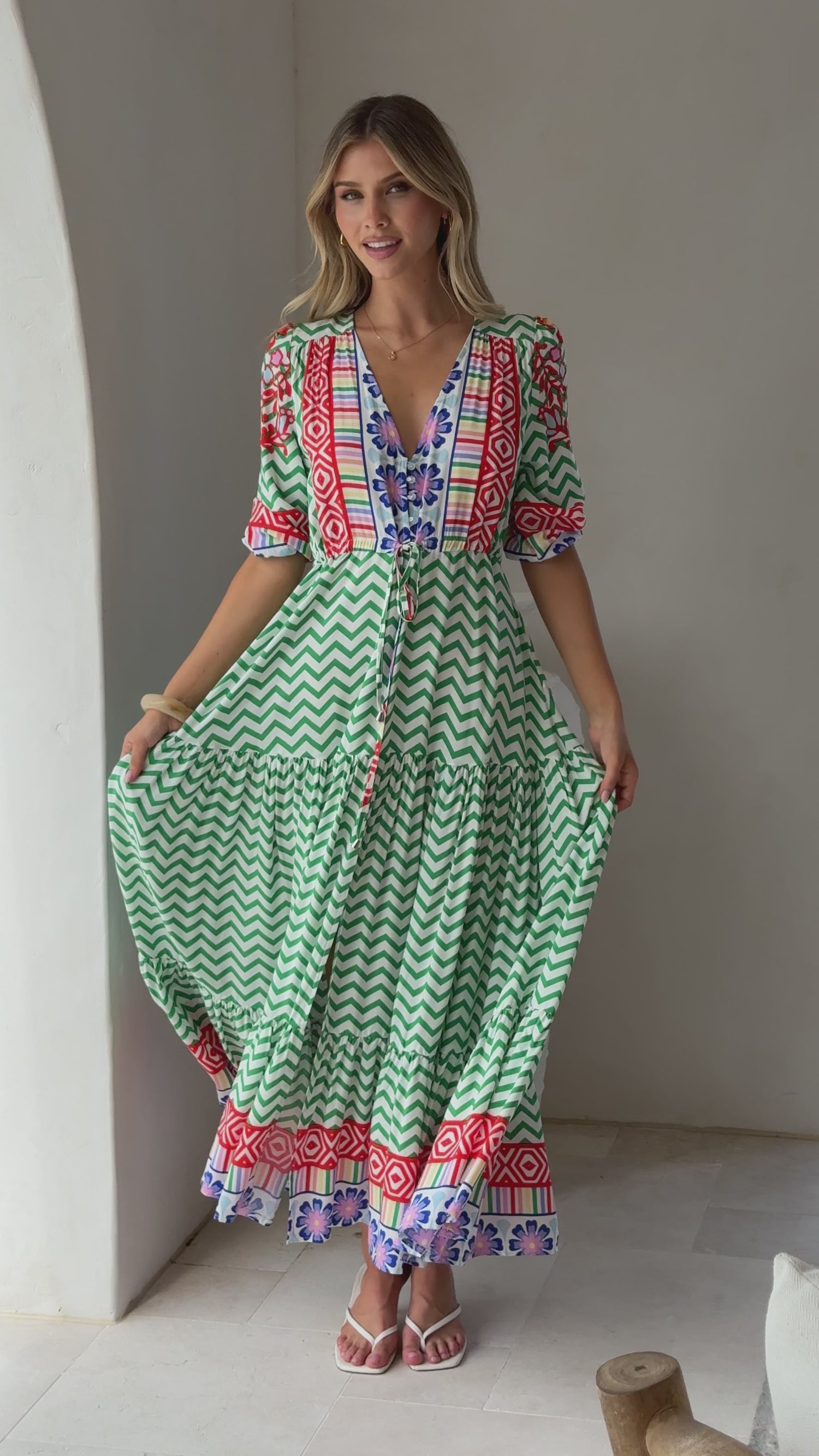 Tessa Maxi Dress - Ziggy Print - Billy J