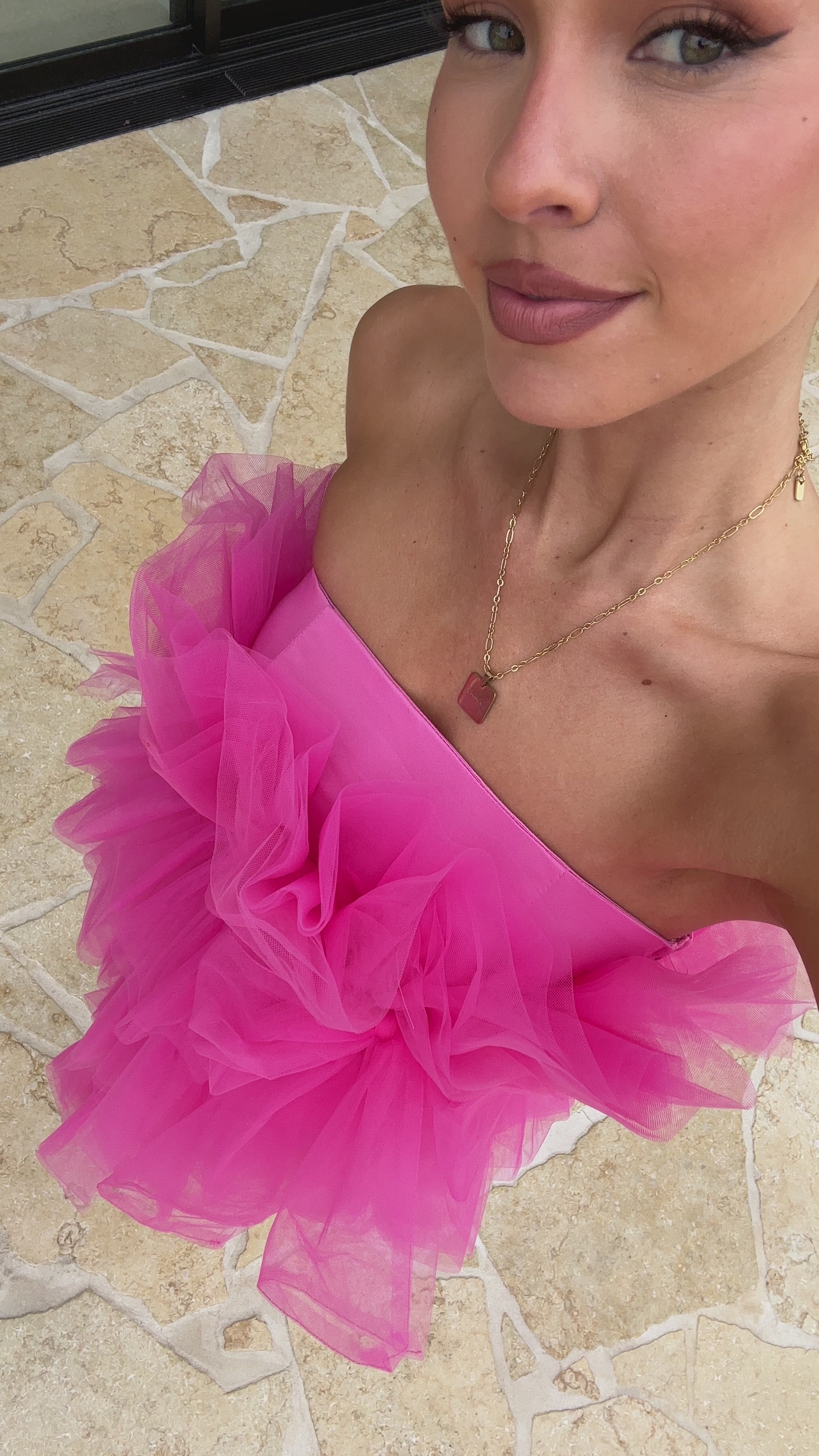 Load video: Carrie Mini Dress - Hot Pink - Billy J