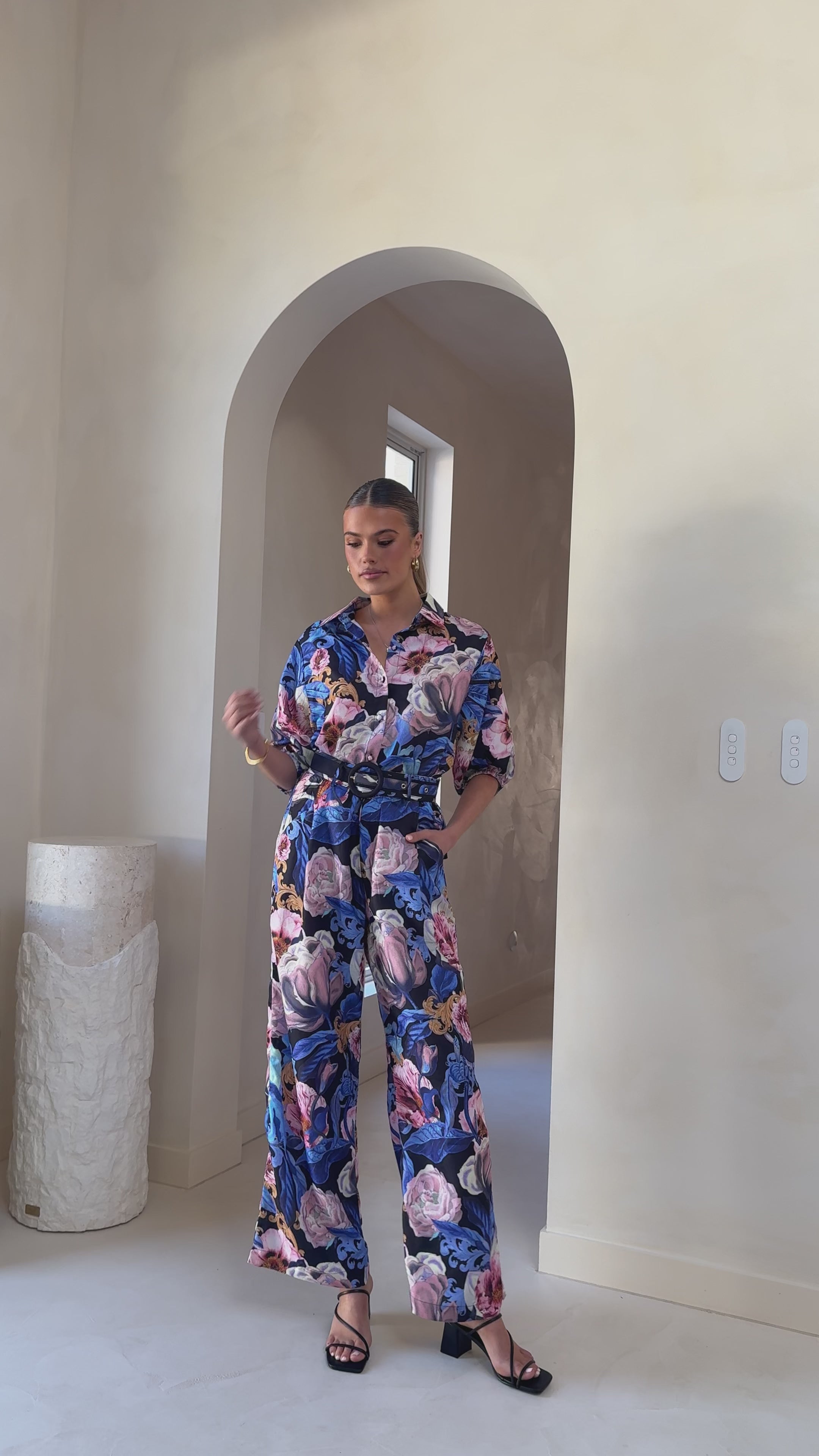 Load video: Becca Wide Leg Pants - Azure Donatella - Billy J