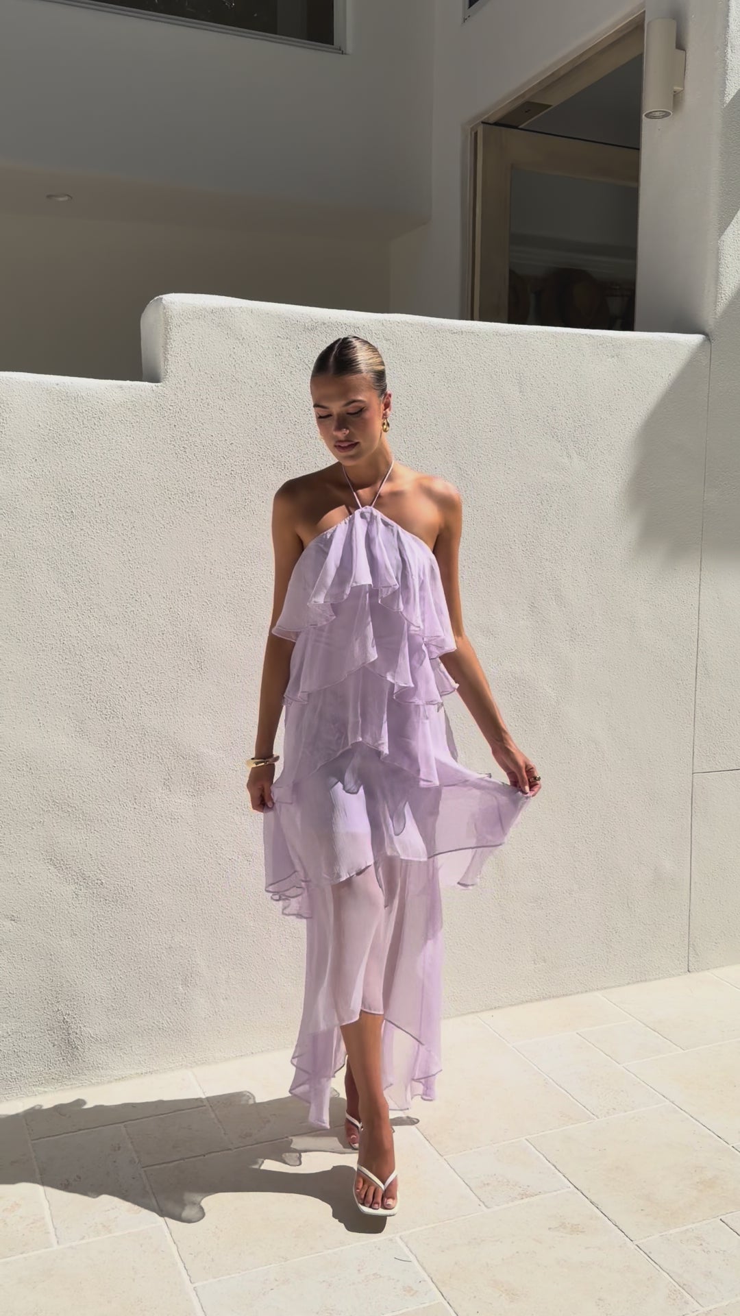 Load video: Soho Maxi Dress - Lilac - Billy J