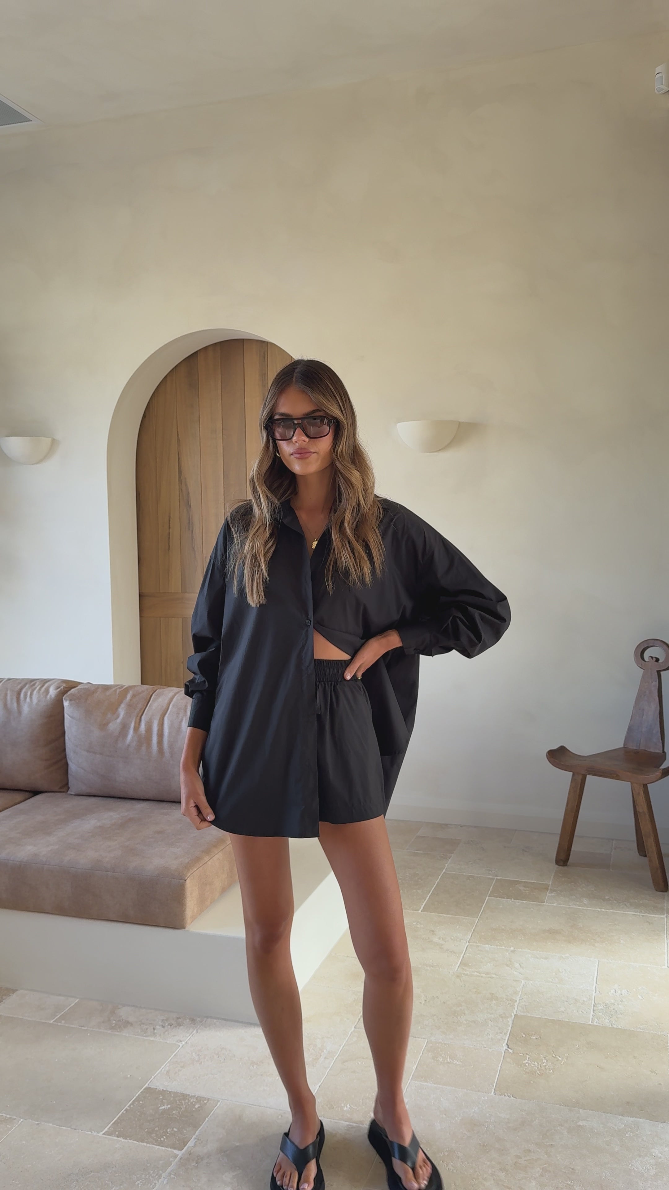 Load video: Rebekah Shorts - Black - Billy J