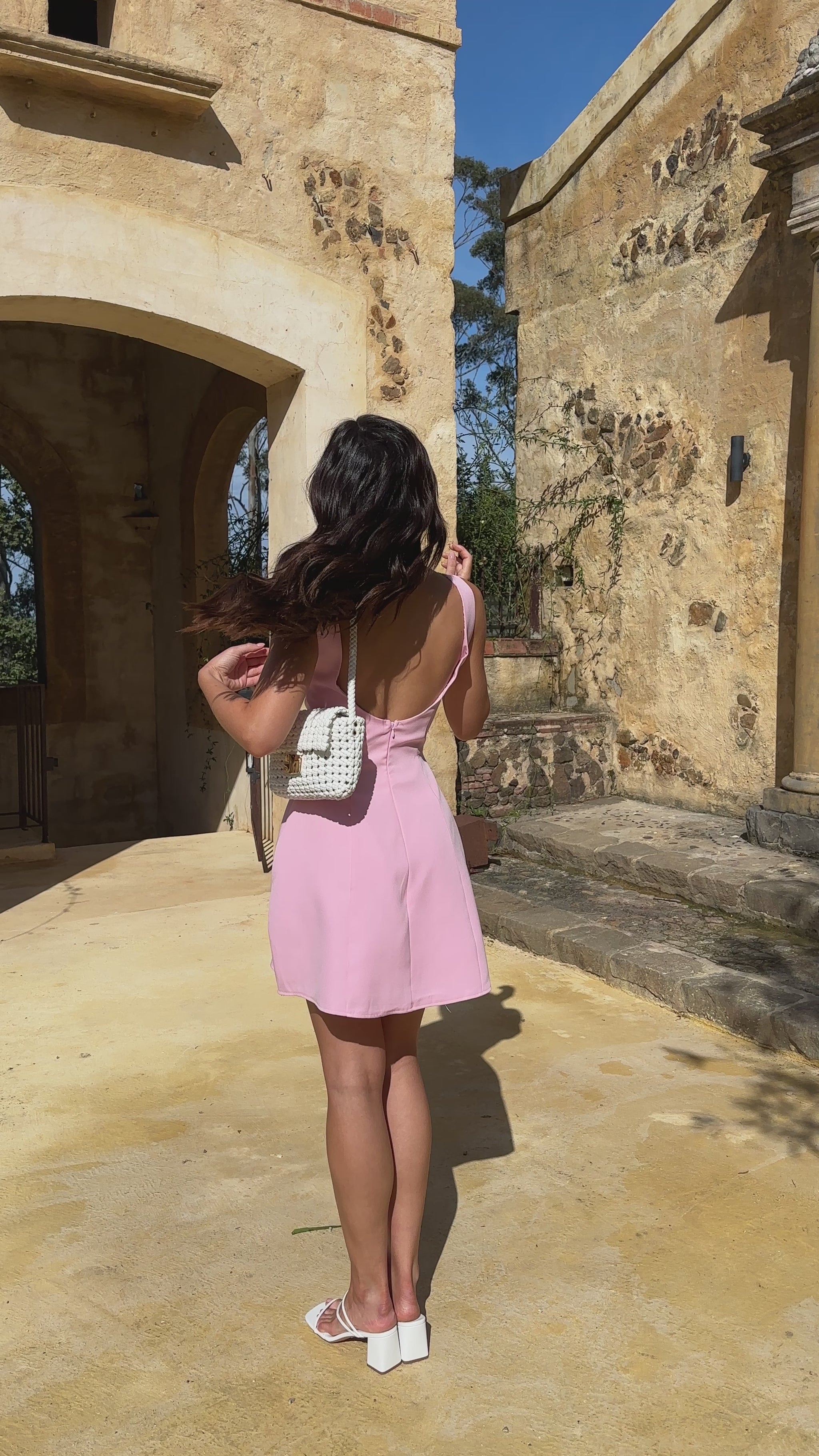 Rafiki Mini Dress - Baby Pink - Billy J